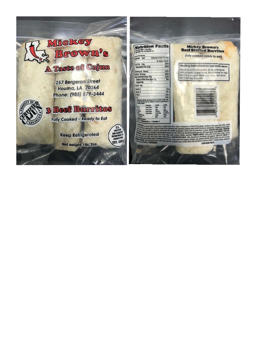 Mickey Brown's Beef Burritos Recalled for Lack of Inspection