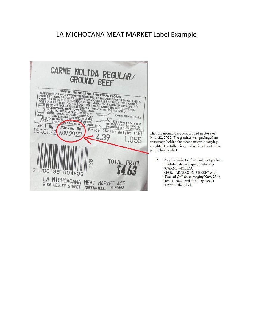 La Michoacana Ground Beef Recalled for Possible E. Coli O157:H7
