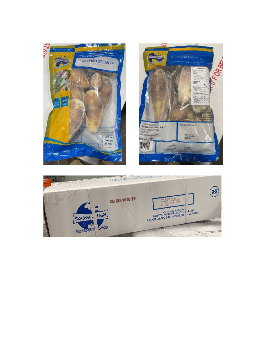 Seafood Delight Frozen Catfish Steak Recalled for Import Violation