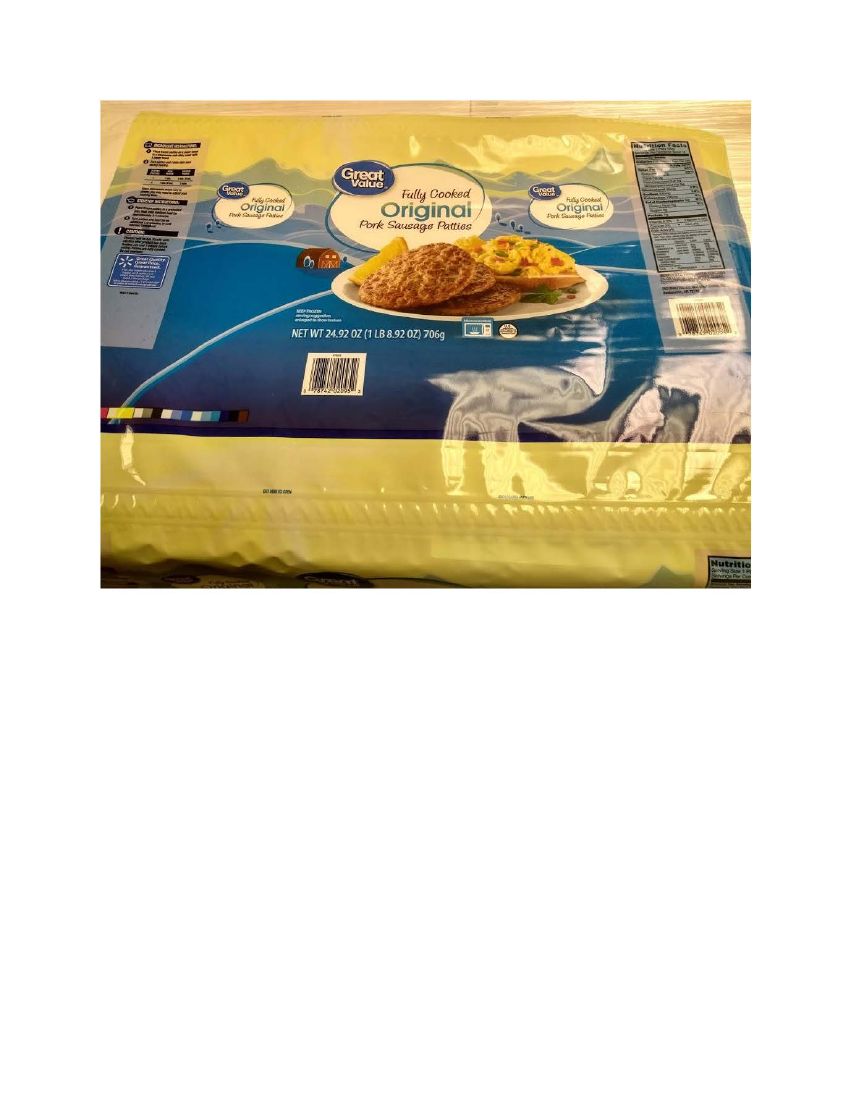 Great Value Pork and Turkey Sausage Patties Recalled for Salmonella Risk