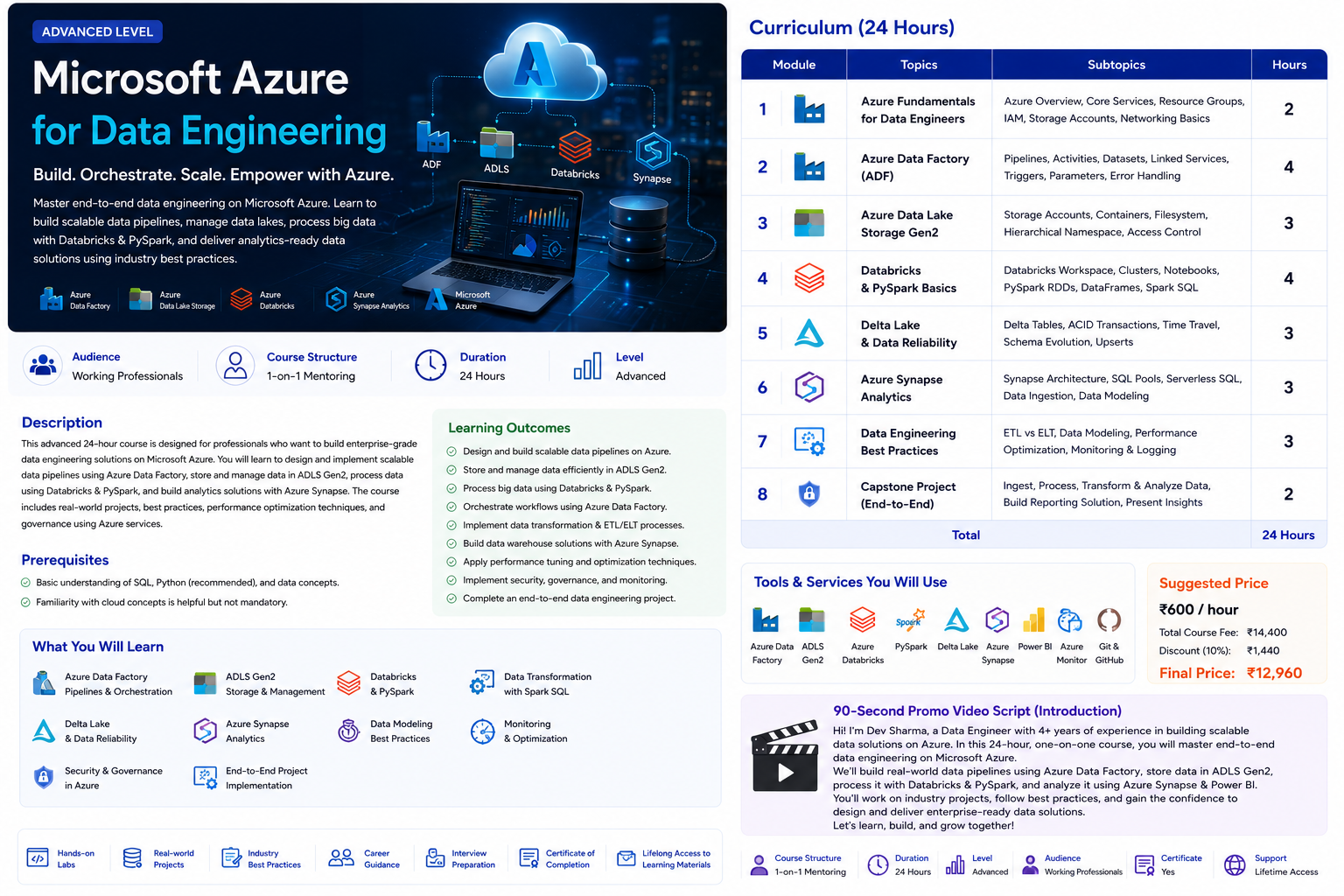 Microsoft Azure for Data Engineering (Advanced)