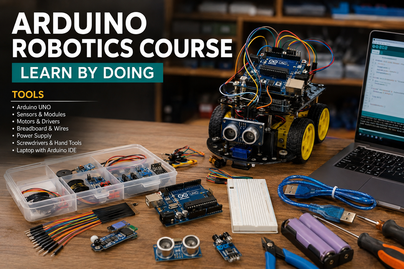 Arduino Robotics Course:Learn by doing Tools