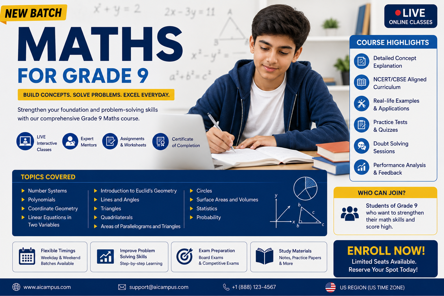 Maths for grade 9