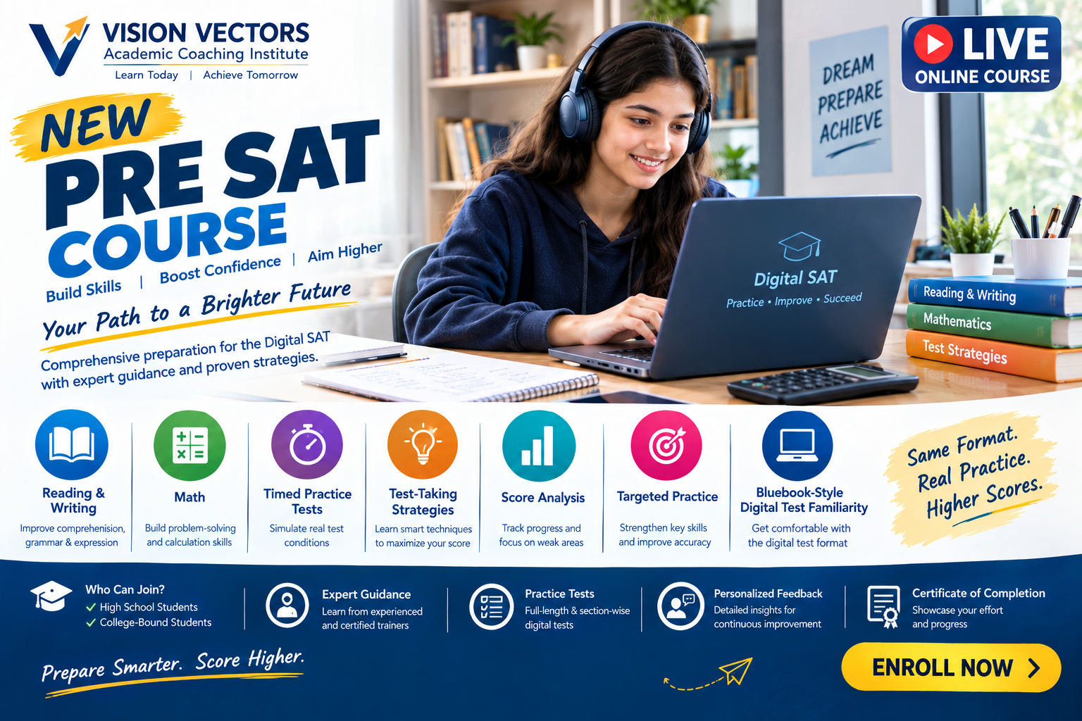 New Pre SAT course