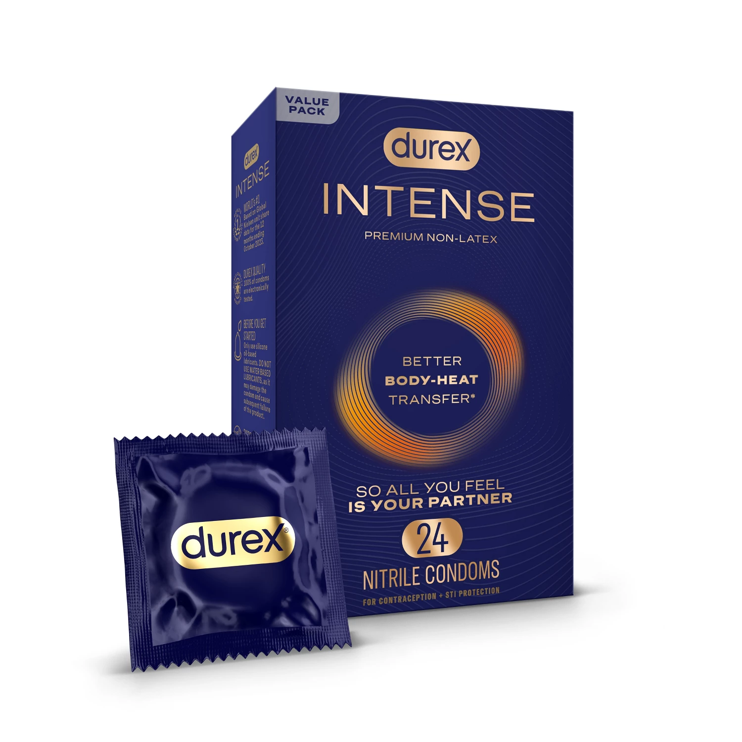 Durex Intense Premium Non-Latex Nitrile Condoms - 24ct