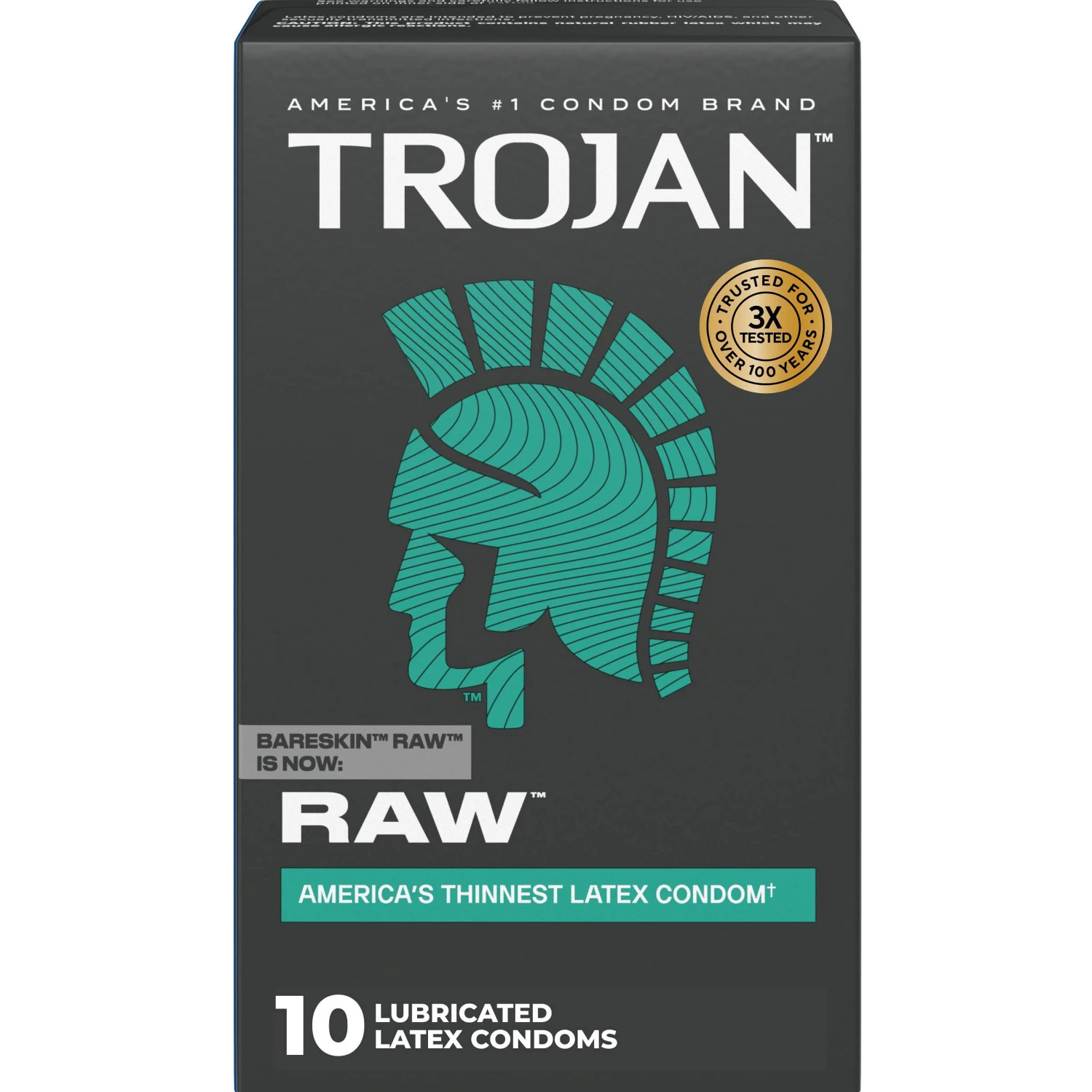 Trojan Bareskin Raw Lubricated Latex Condoms - 10ct
