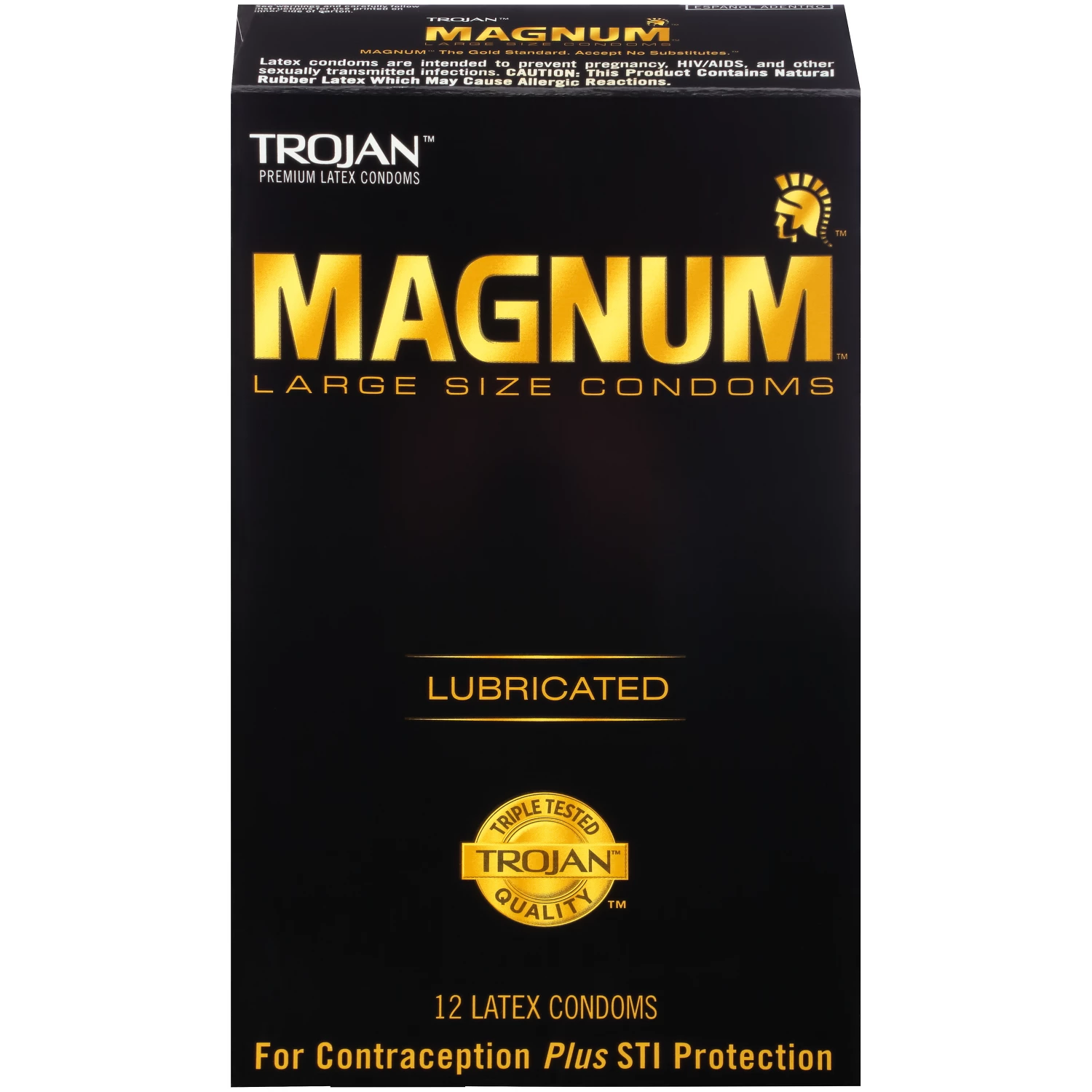 Trojan Magnum Large Size Lubricated Latex Condoms - 3ct