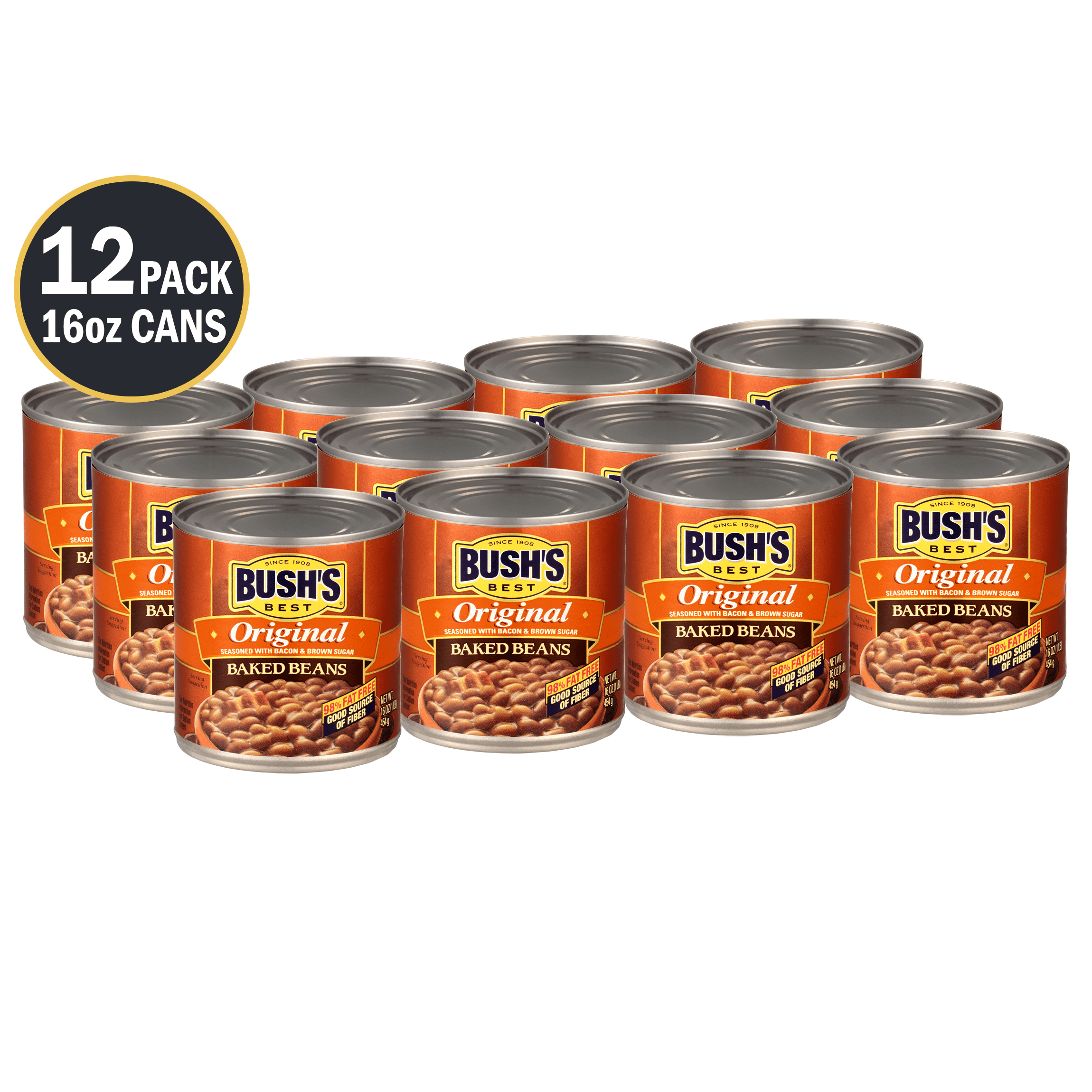 (12 Cans) Bush's Original Baked Beans, Canned Beans, 16 oz - Available at Good Kitchen Market on StoresGo