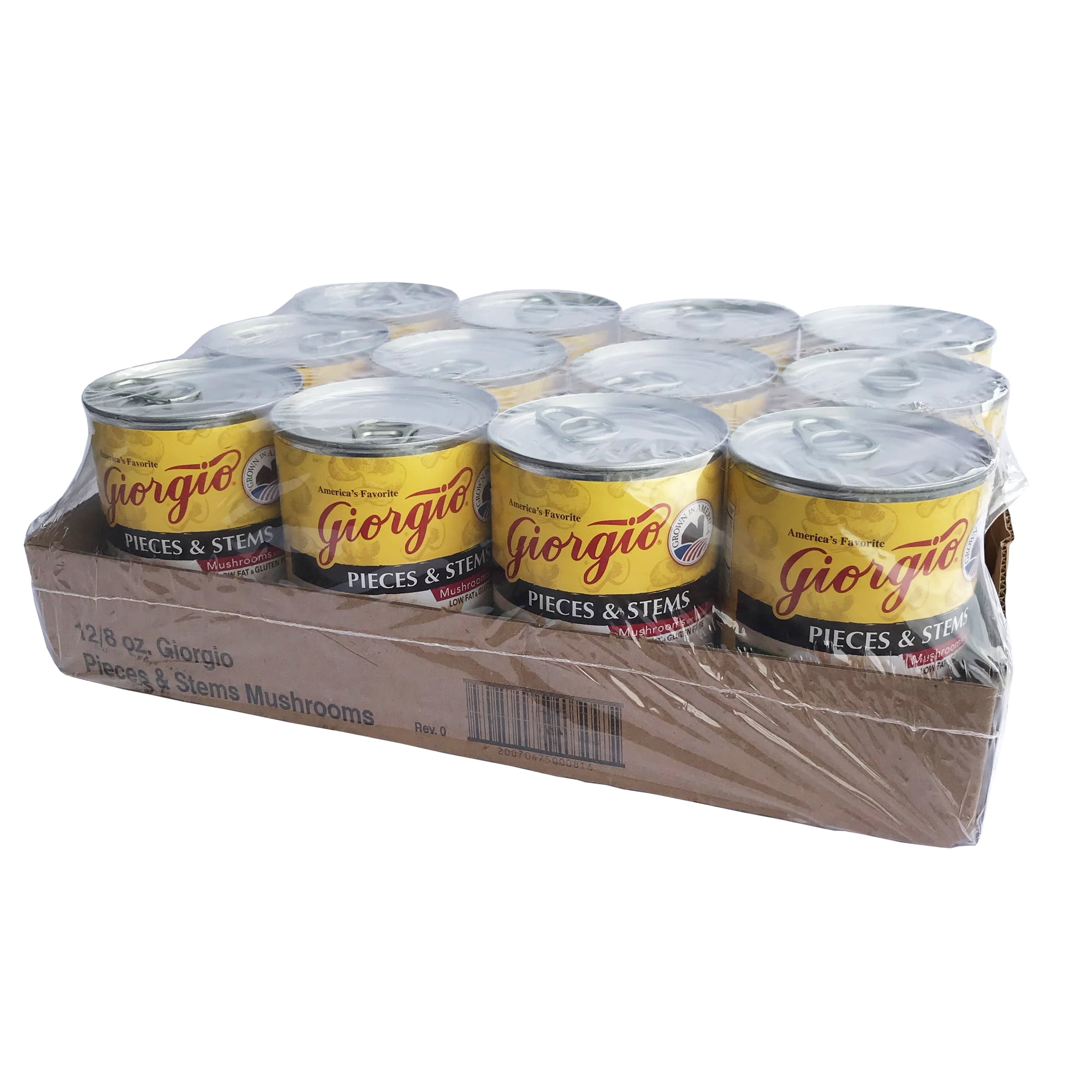 (12 Cans) Giorgio Gluten-Free Mushrooms Pieces & Stems, 8 oz