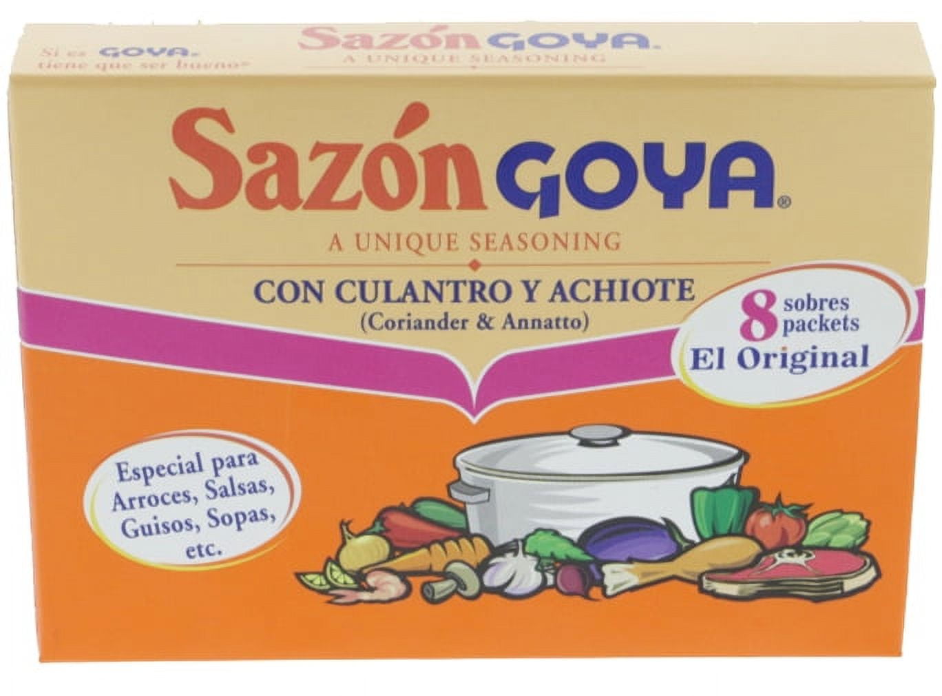 (1Pack )Goya Coriander & Annatto Seasoning - Sazon Culantro y Achiote (Pack of 1)