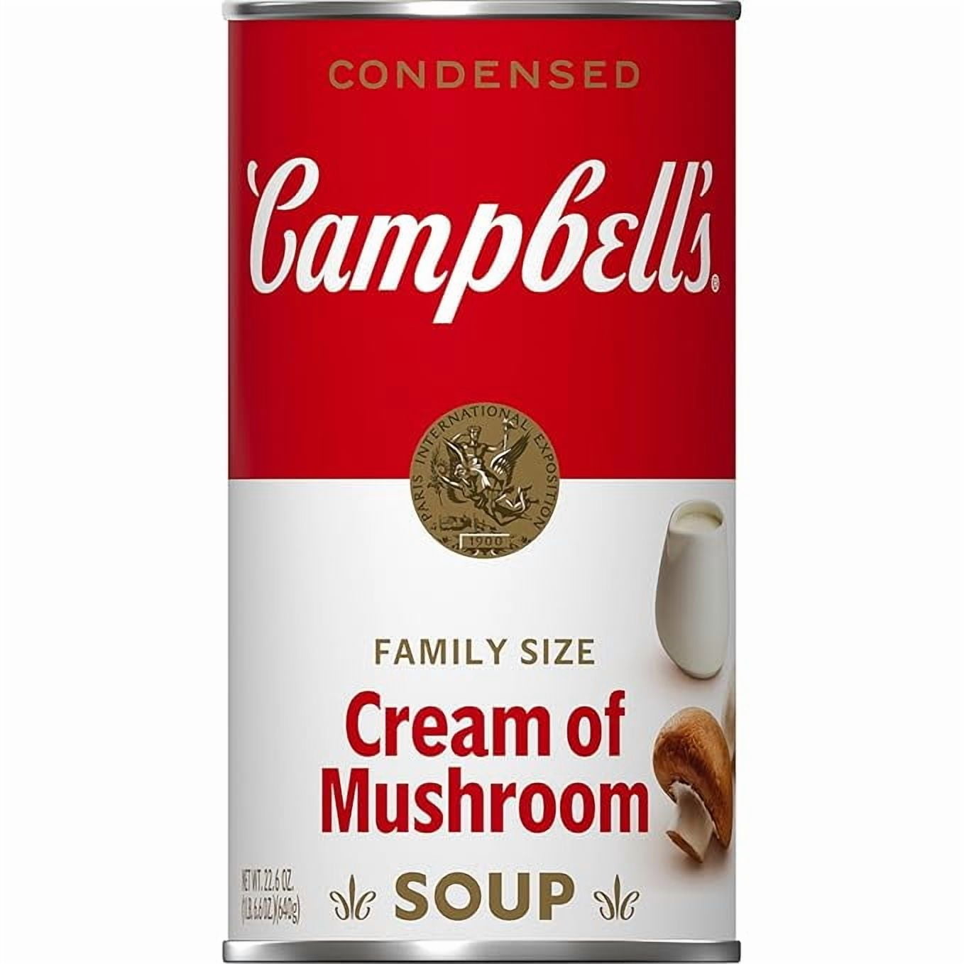 1x Campbell's Condensed Cream of Mushroom Soup, 22.6 oz Family Size Can
