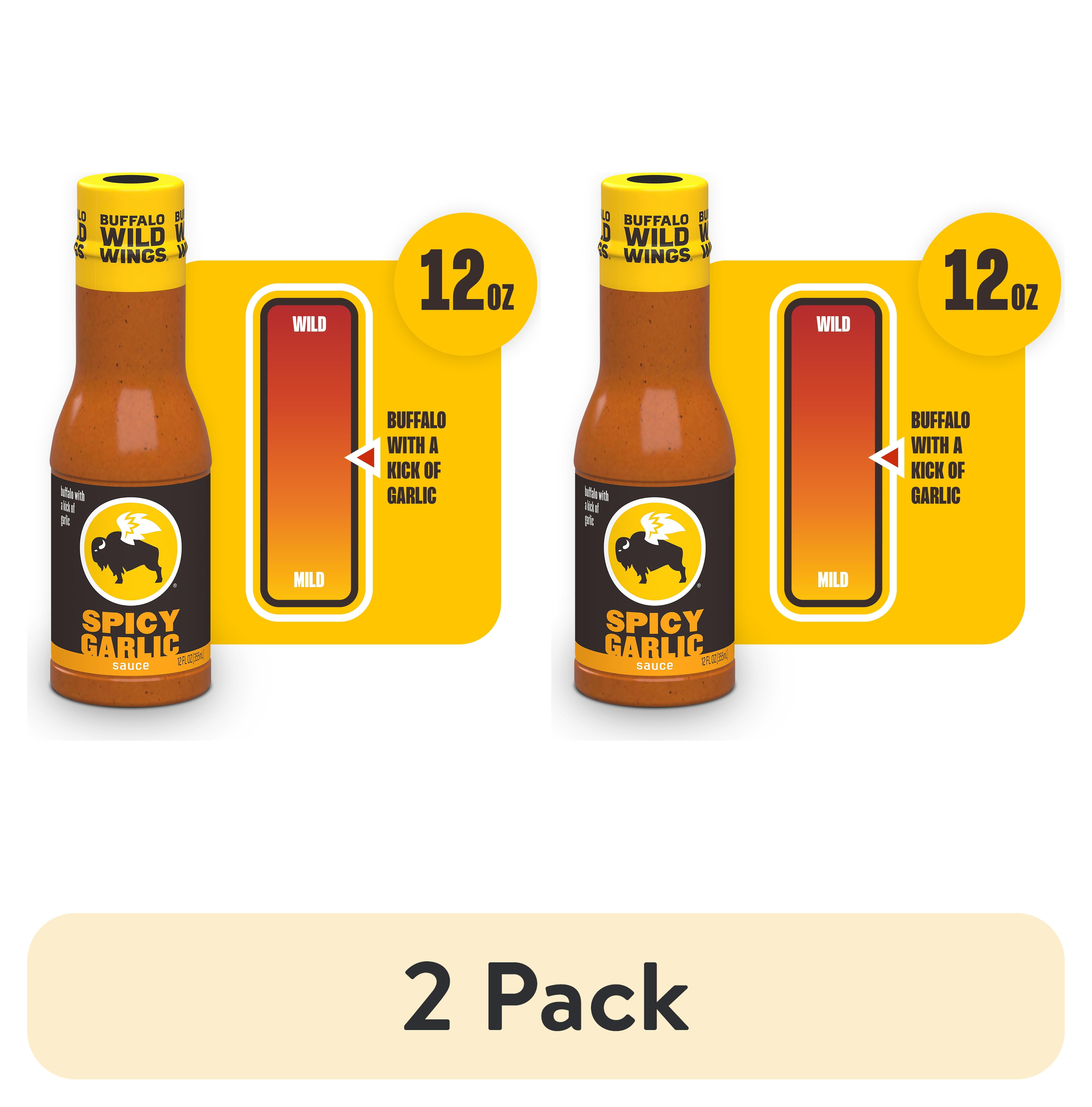 (2 pack) Buffalo Wild Wings Spicy Garlic Buffalo Sauce, 12 fl. oz.