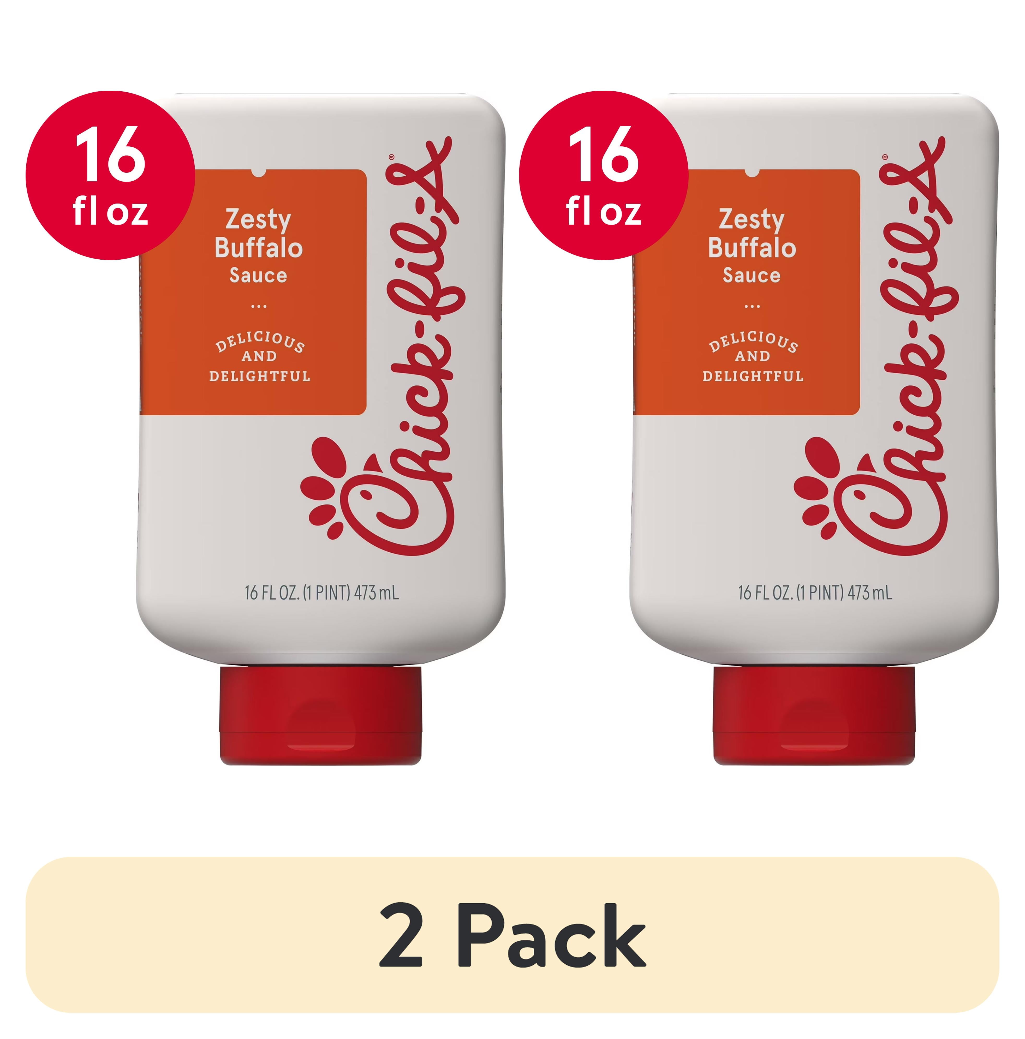 (2 pack) Chick-fil-A Zesty Buffalo Sauce, 16 fl oz Squeeze Bottle