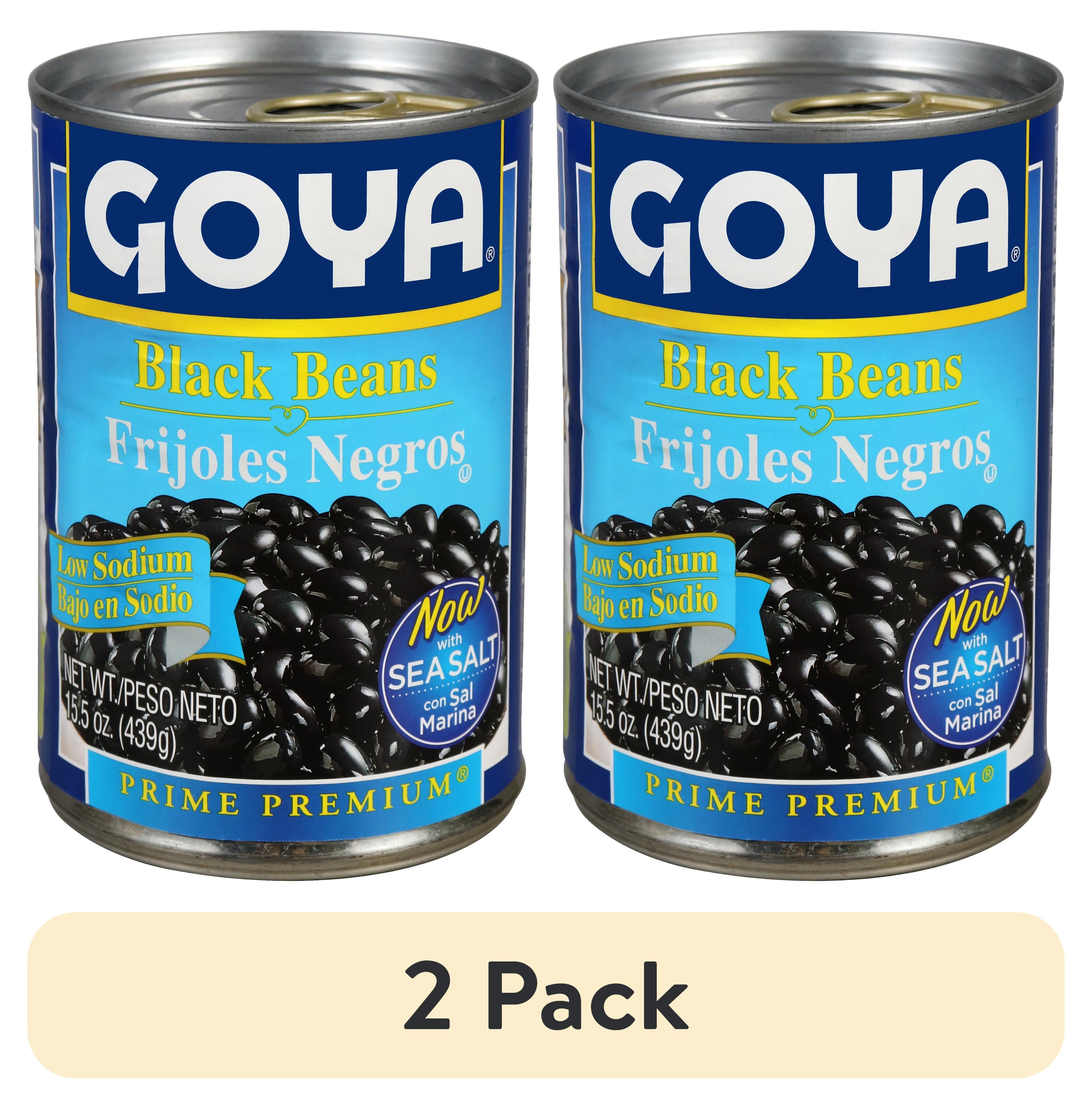 (2 pack) GOYA Low Sodium Black Beans 15.5 oz Can
