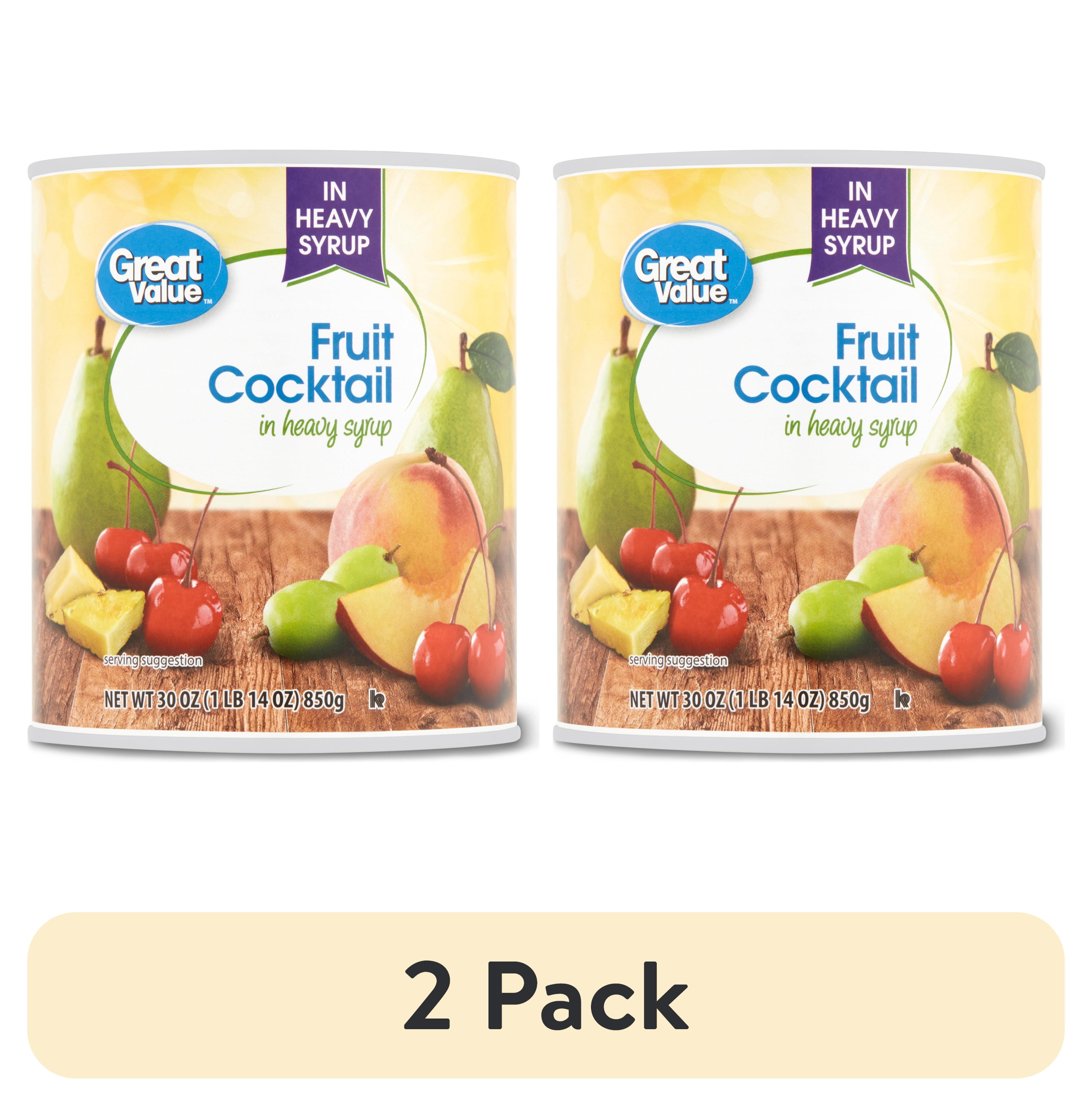 (2 pack) Great Value Fruit Cocktail in Heavy Syrup, 30 oz