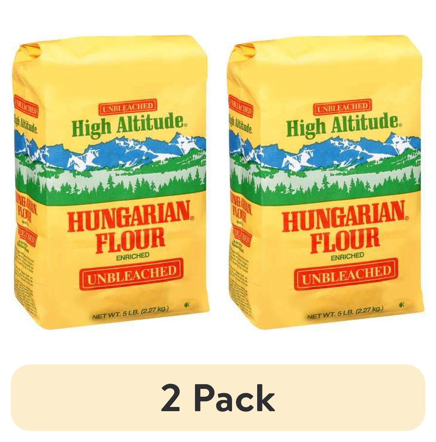 (2 pack) High Altitude Hungarian AP Unbleached Flour, 5LB Bag