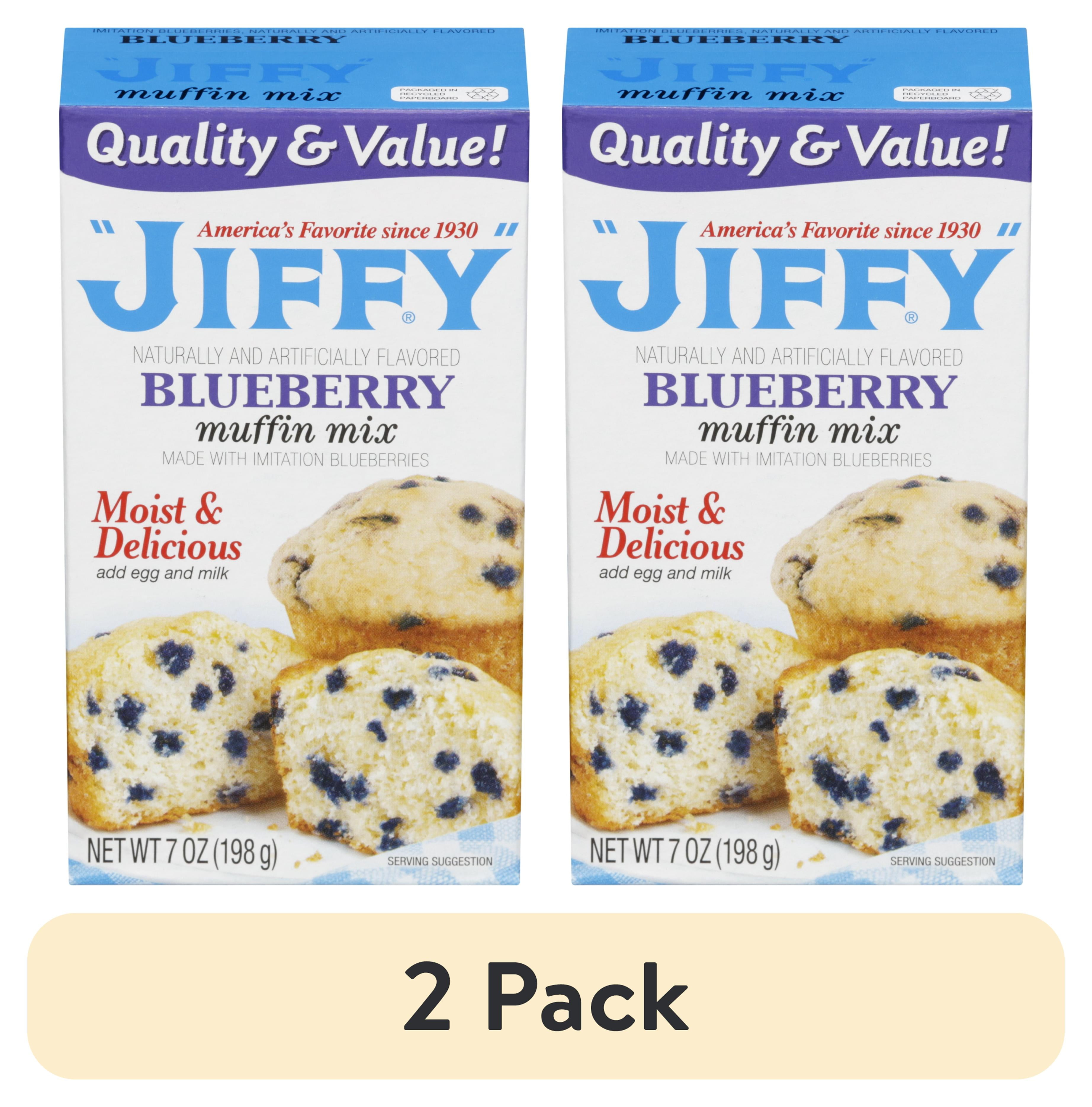 (2 pack) "JIFFY" Blueberry Muffin Mix, 7 oz Box