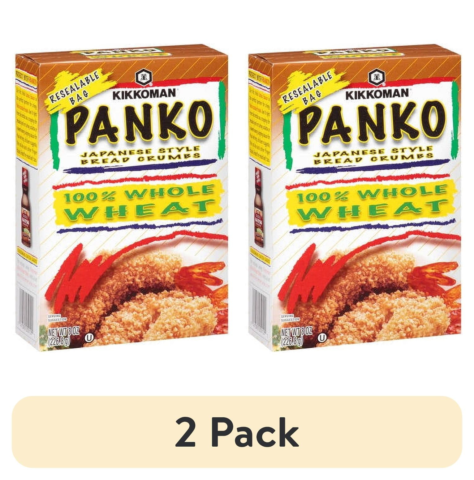(2 pack) Kikkoman Whole Wheat Panko Bread Crumbs, 8 oz