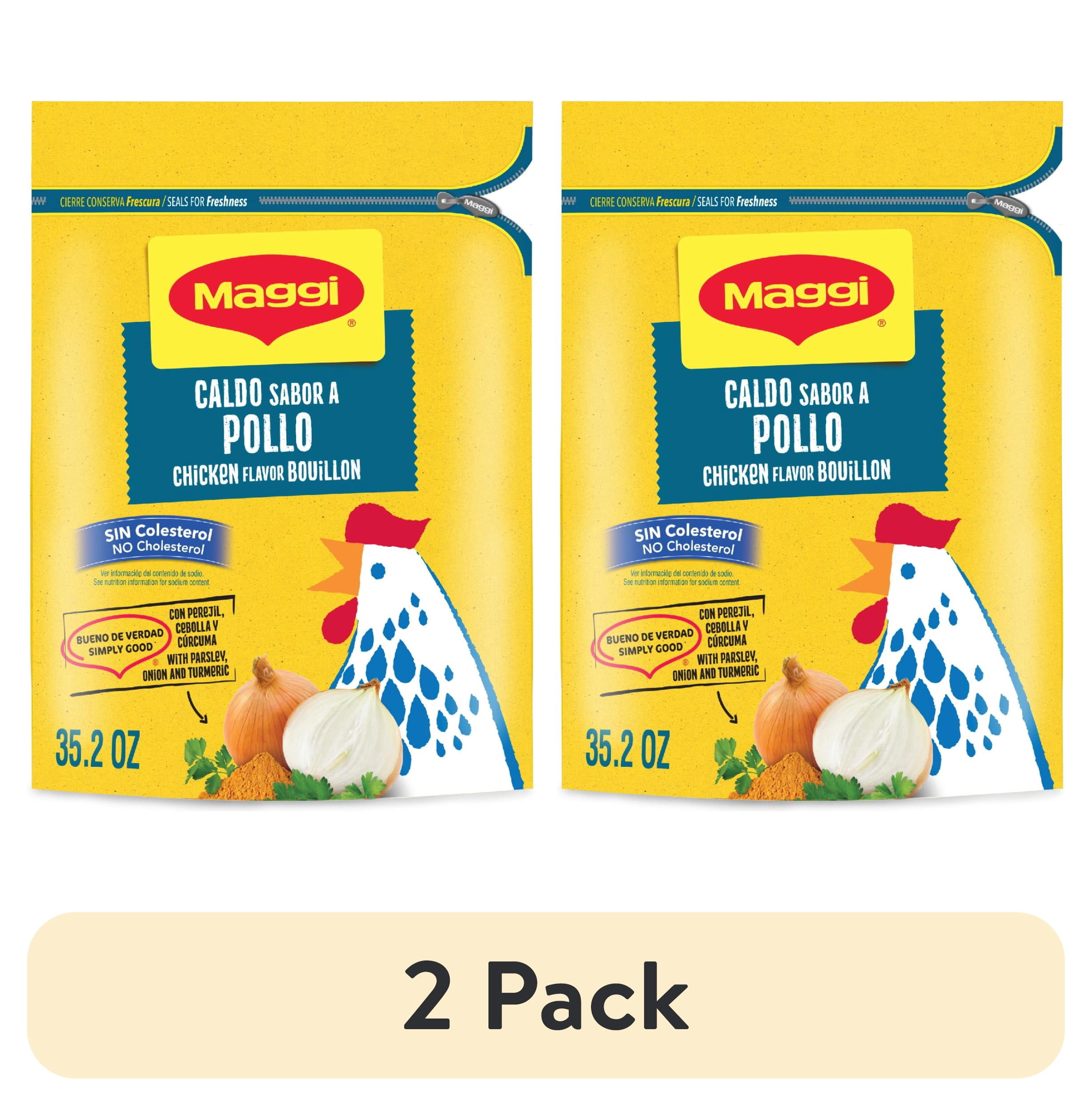 (2 pack) Maggi Caldo Sabor A Pollo Chicken Flavored Bouillon Powder, Granulated Chicken Soup Seasoning 2.2 lb.