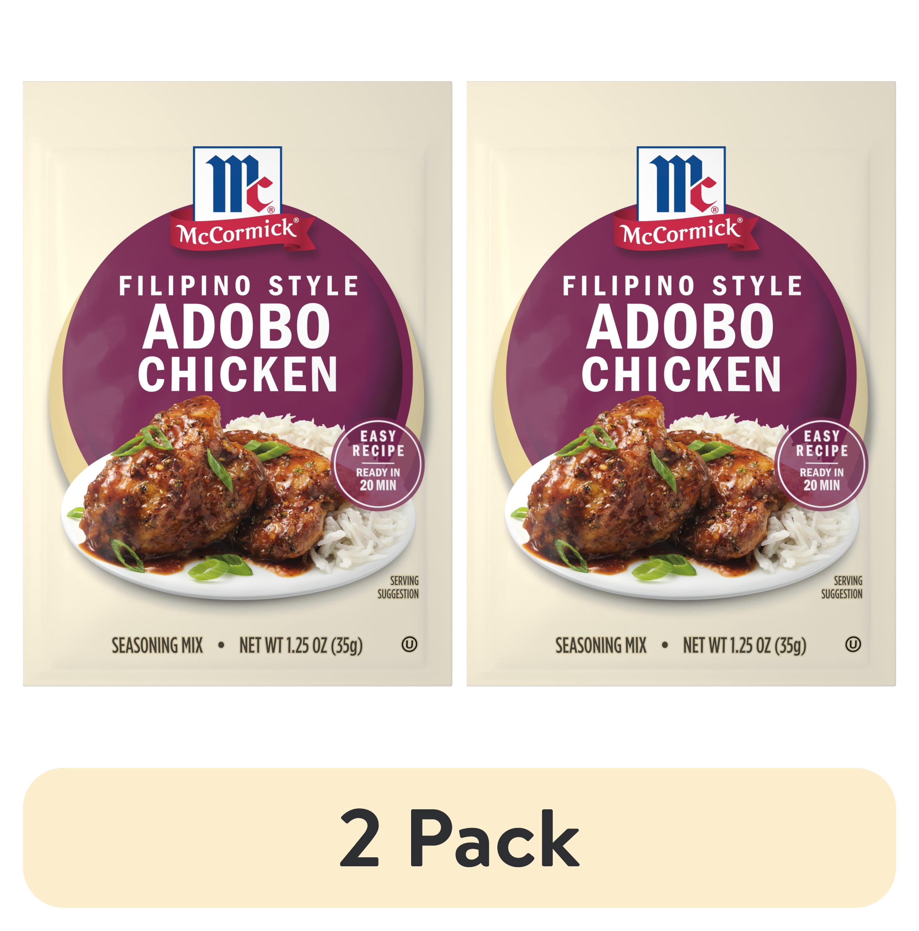 (2 pack) McCormick Filipino Style Chicken Adobo Seas, 1.25 oz Bag
