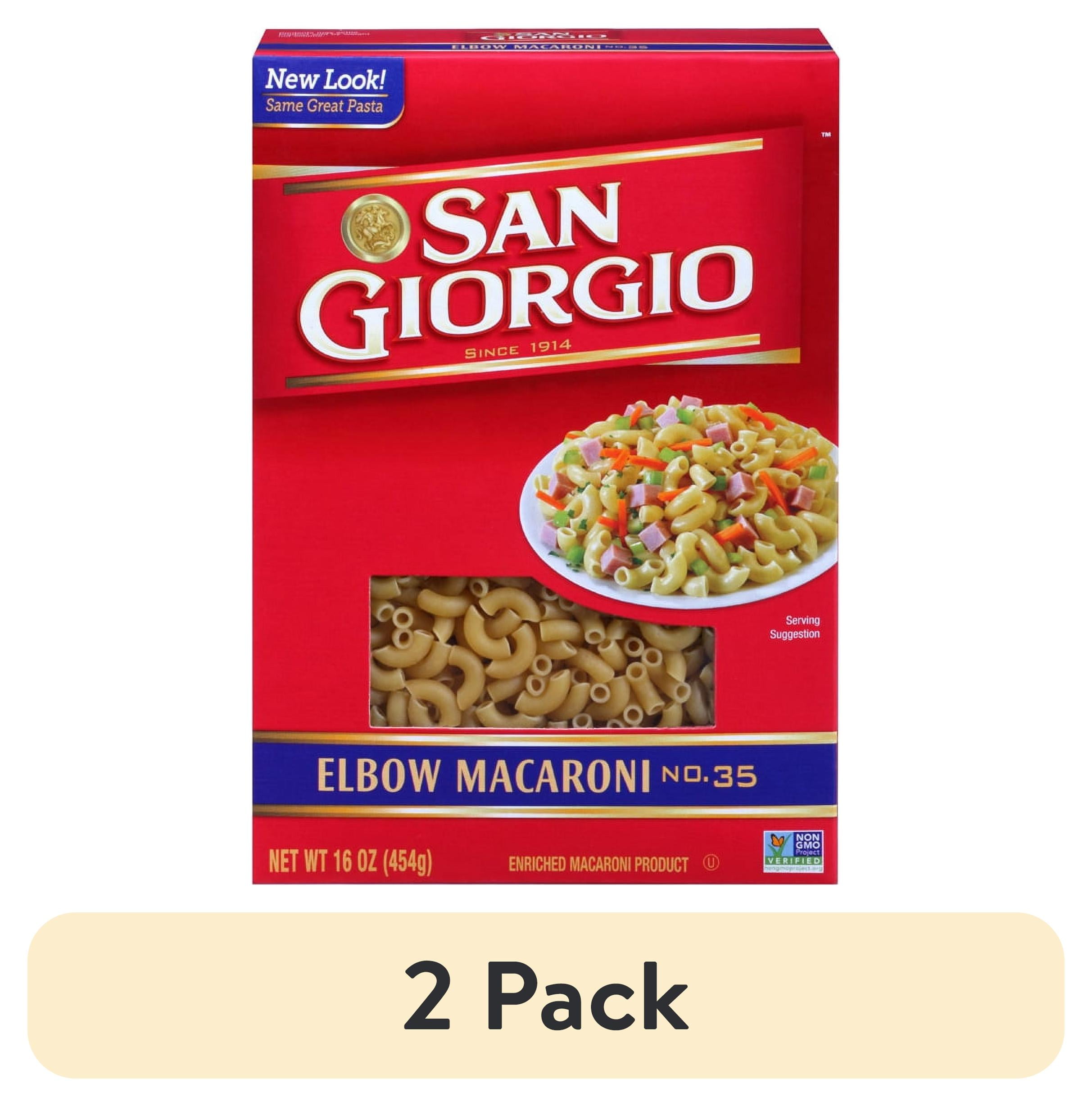 (2 pack) San Giorgio Elbow Macaroni Pasta, 16 Ounce Box