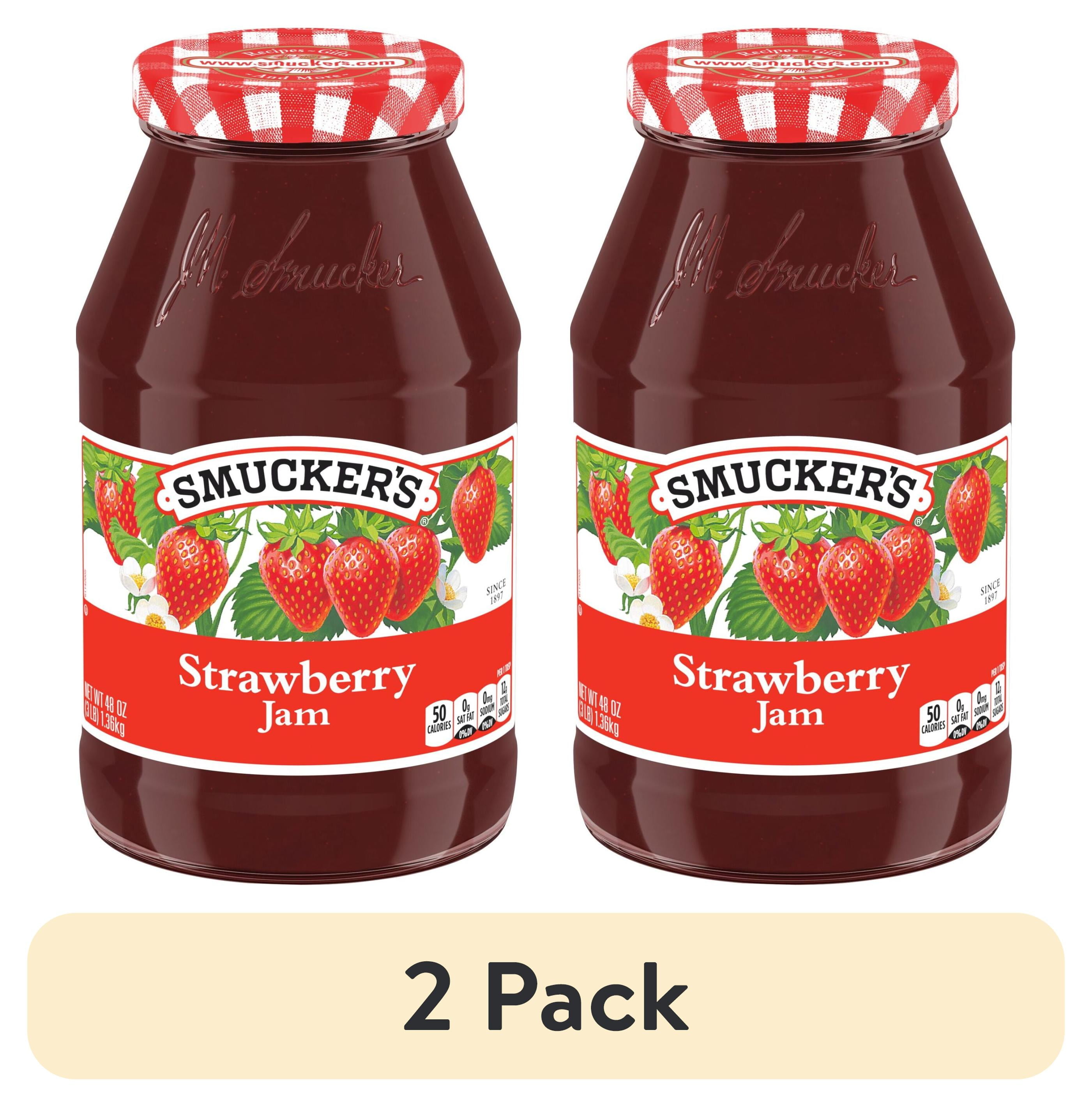 (2 pack) Smucker's Strawberry Jam, 48 oz