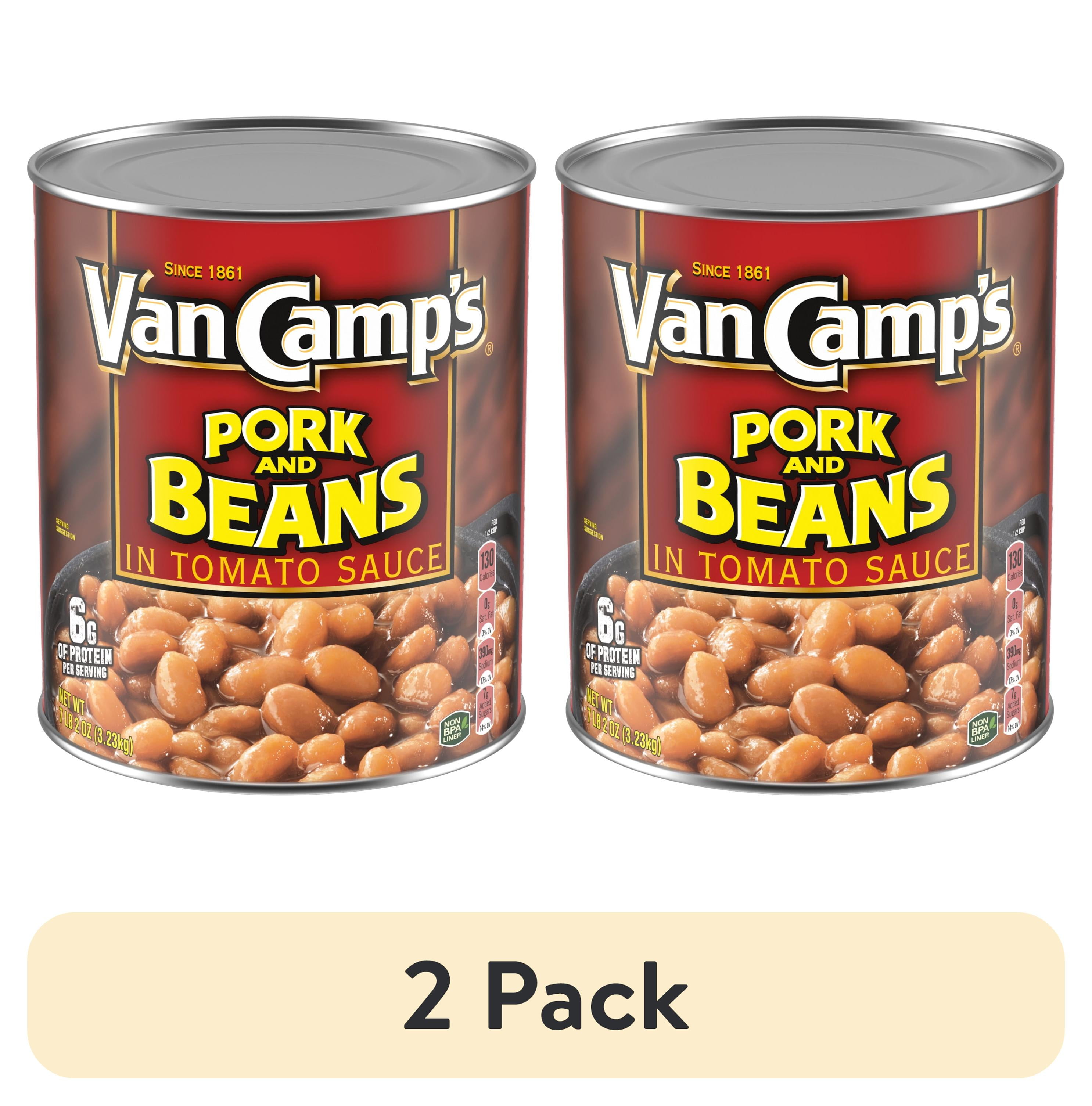 (2 pack) Van Camp's Pork and Beans, 6g Protein Per Serving, Canned Beans, 114 oz. Can - Available at Good Kitchen Market on StoresGo