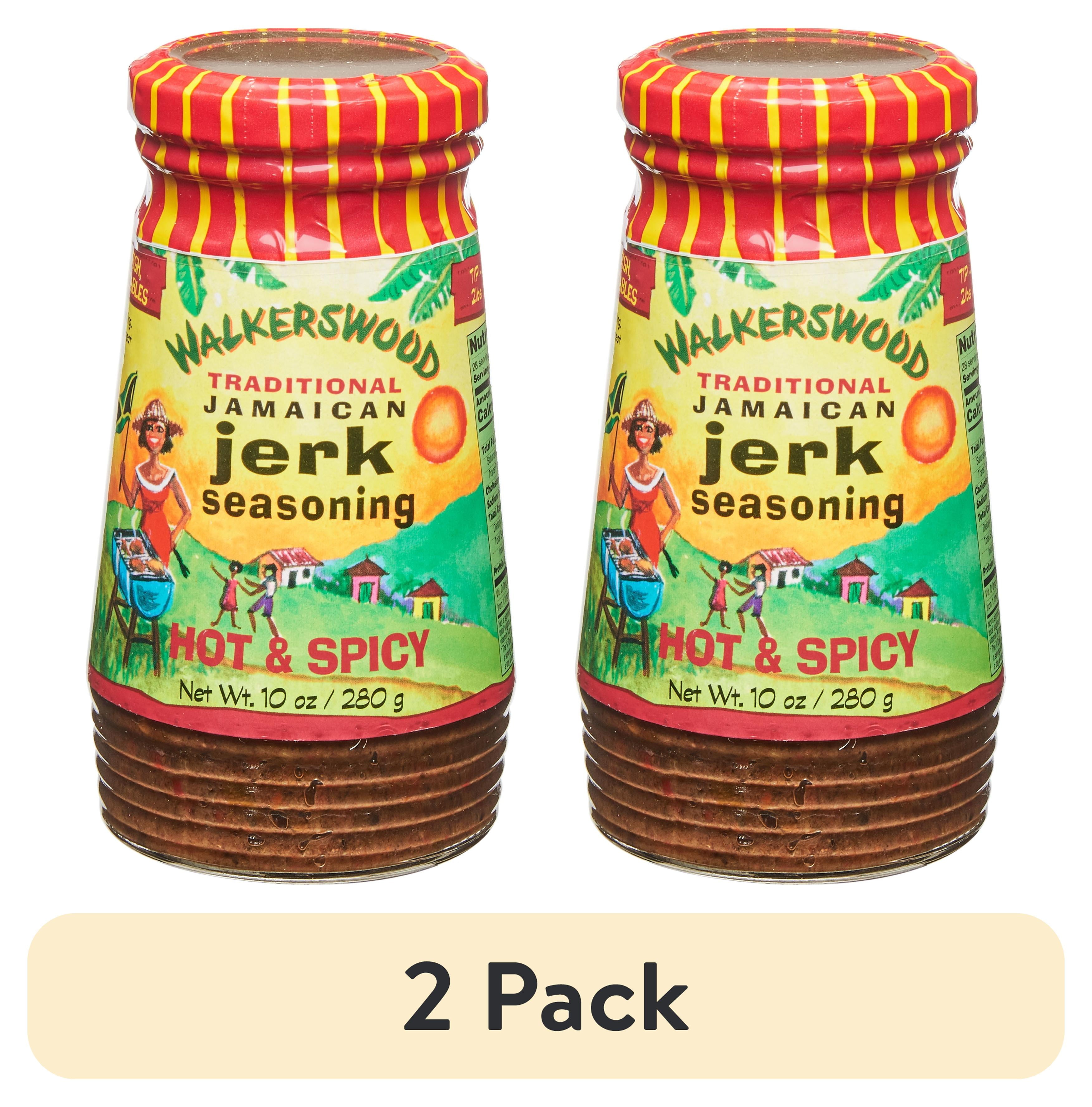 (2 pack) Walkerswood Traditional Jamaican Jerk Seasoning, Hot & Spicy, 10 oz