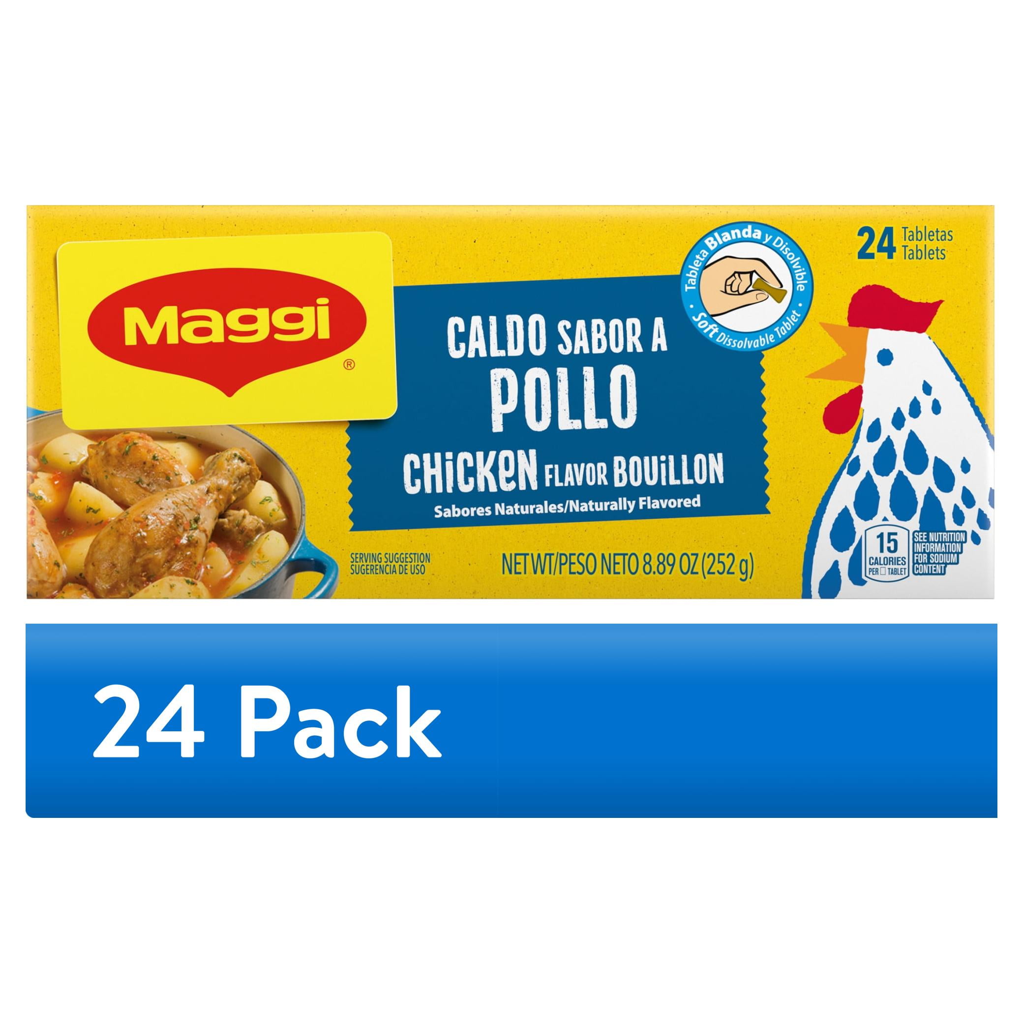 (24 pack) Maggi Chicken Flavor Bouillon Cubes, 10.2 Oz 8.89 oz