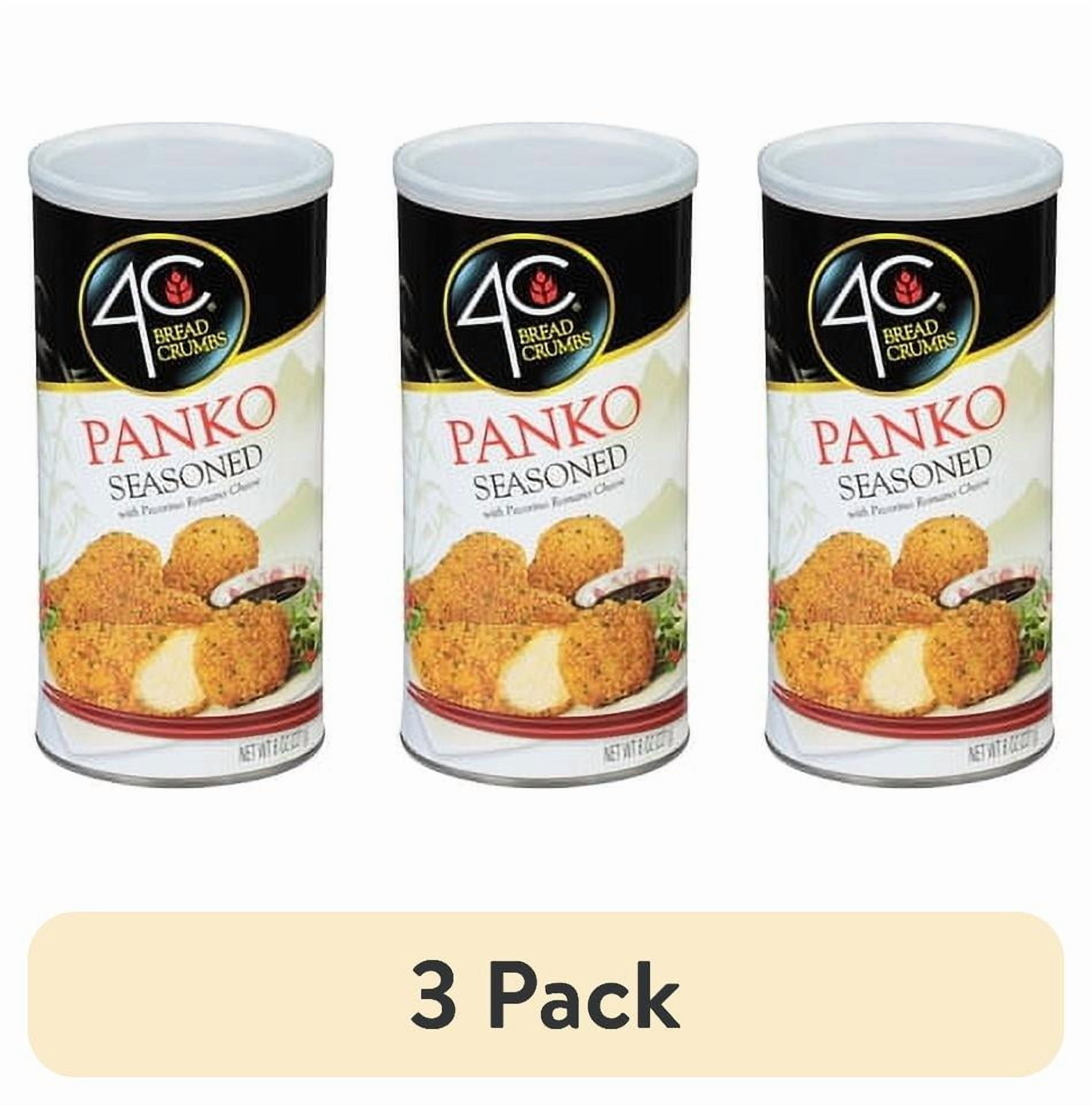 (3 pack) 4C Japanese Style Seasoned Panko Bread Crumbs 8 oz. Canister