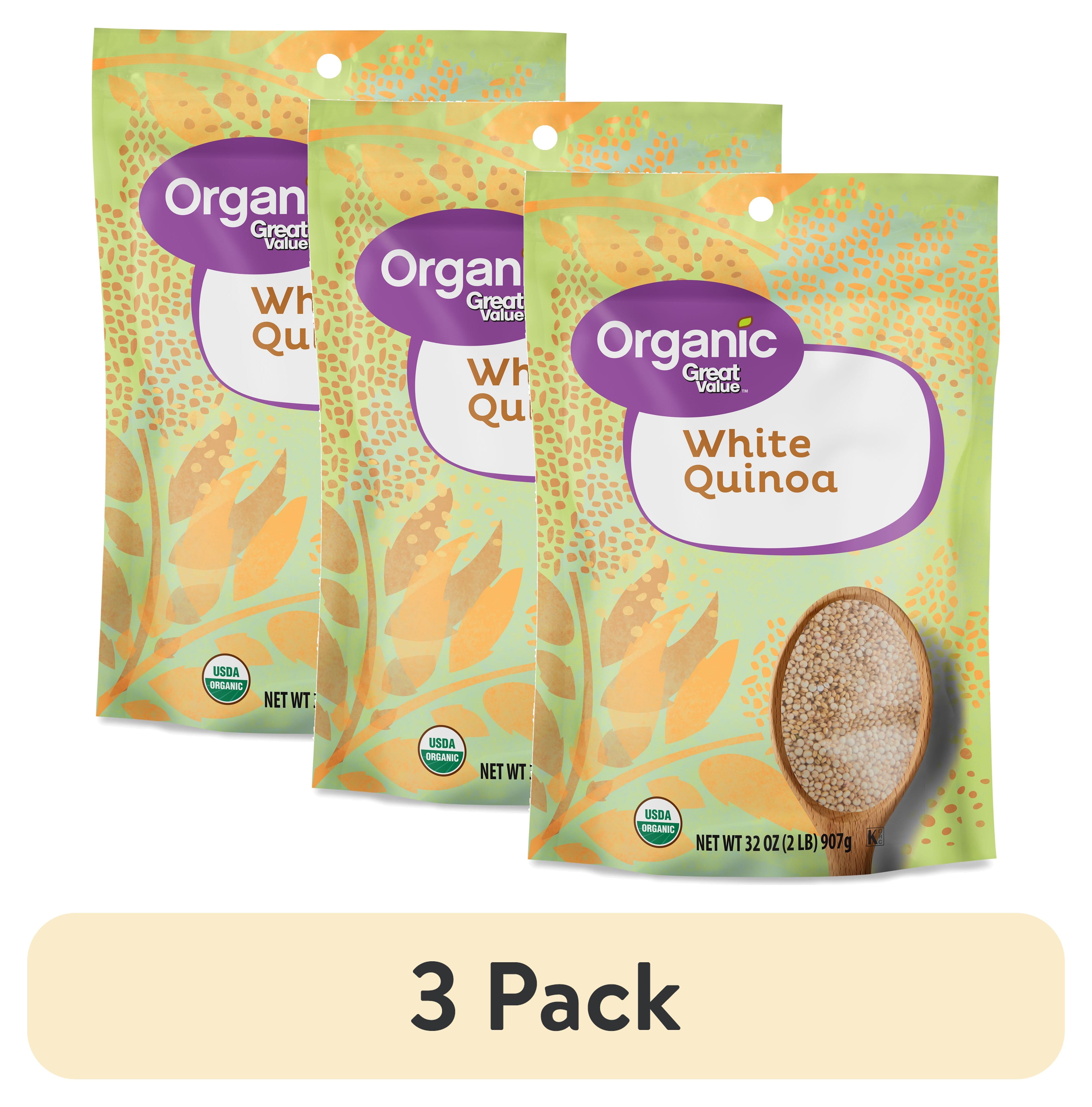 (3 pack) Great Value Organic White Quinoa, 32 oz