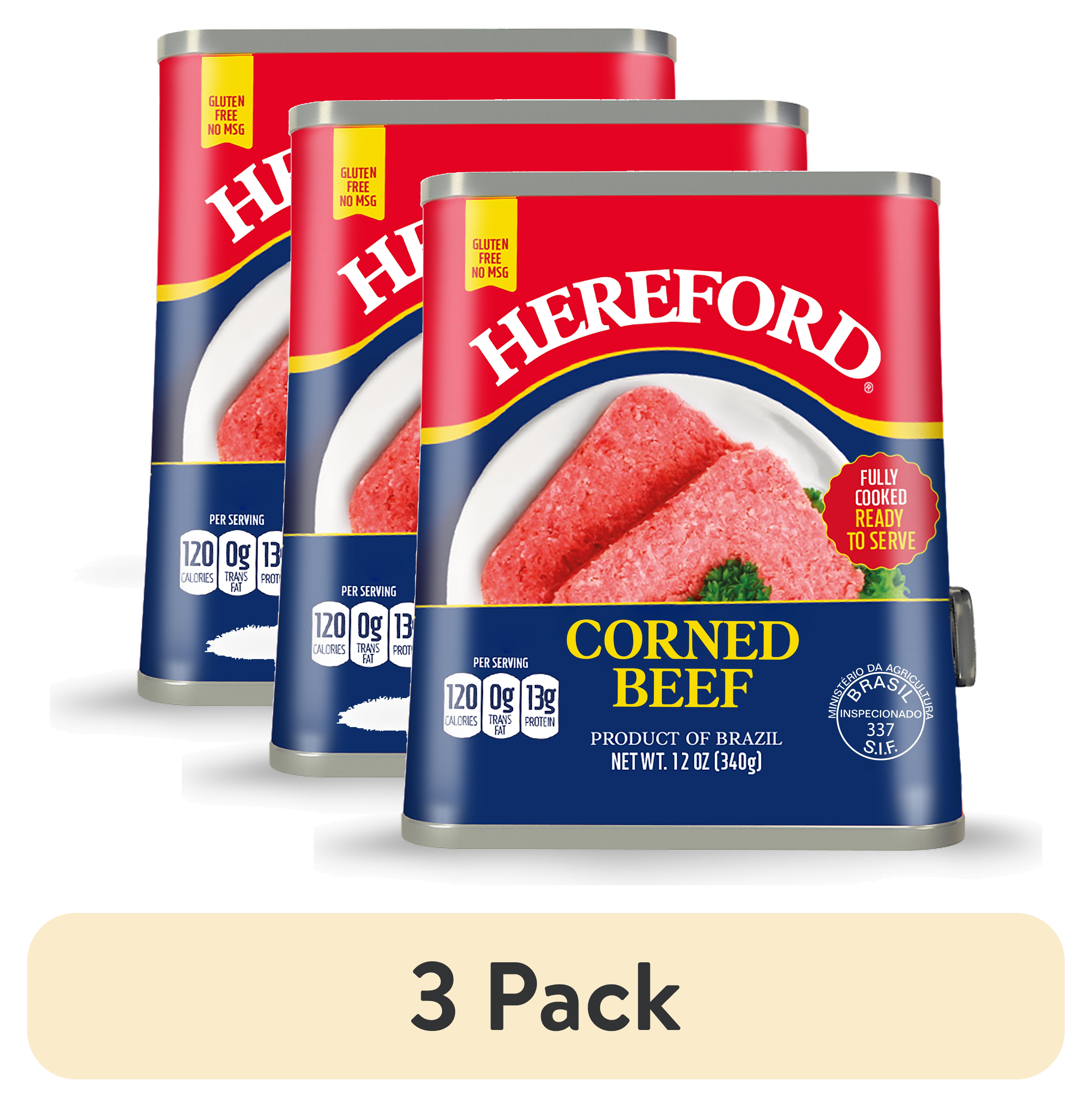 (3 pack) Hereford Corned Beef, 12 oz Can