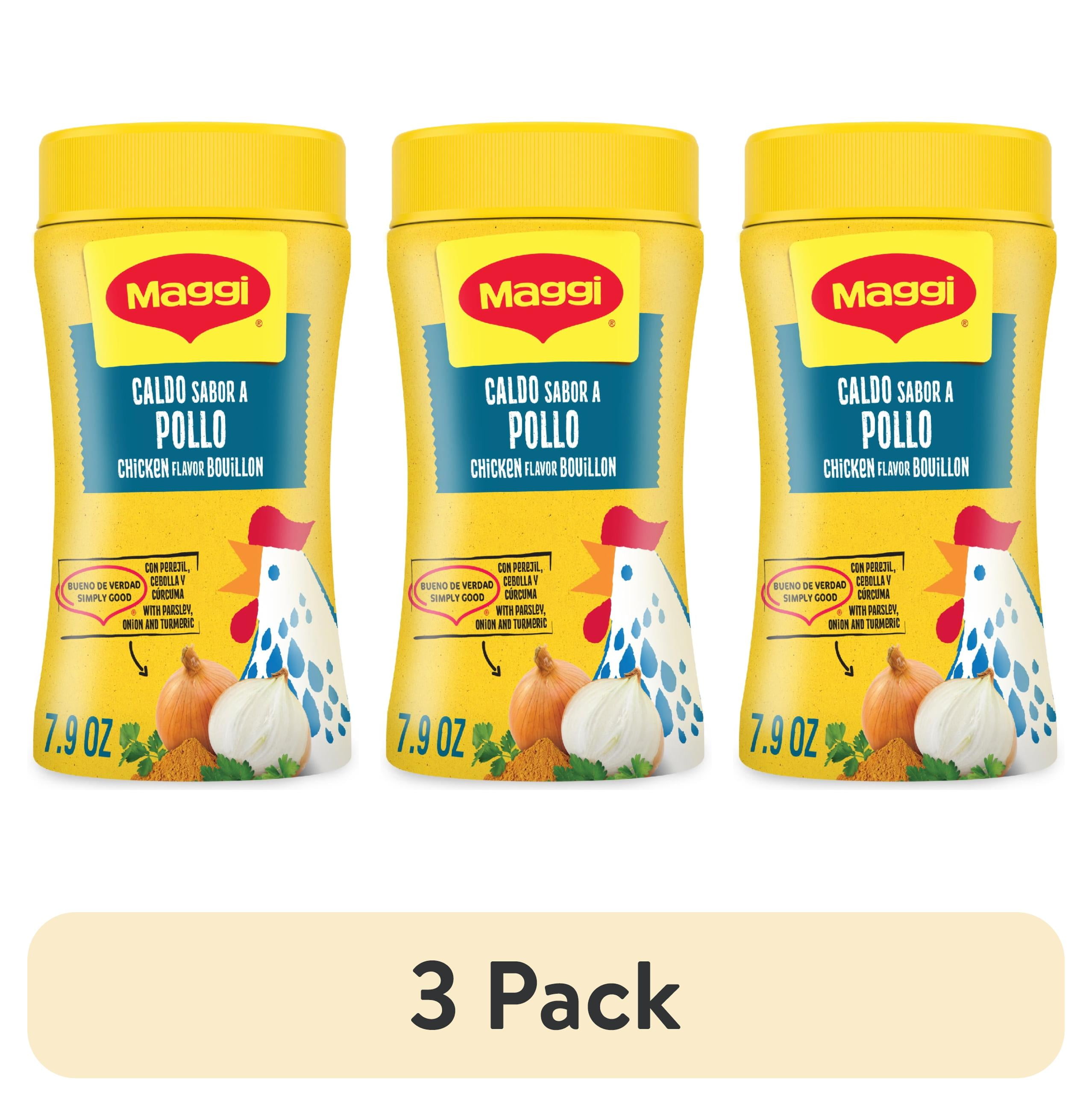 (3 pack) Maggi Caldo Sabor A Pollo Chicken Flavored Bouillon Powder, Granulated Chicken Soup Seasoning 7.9 oz