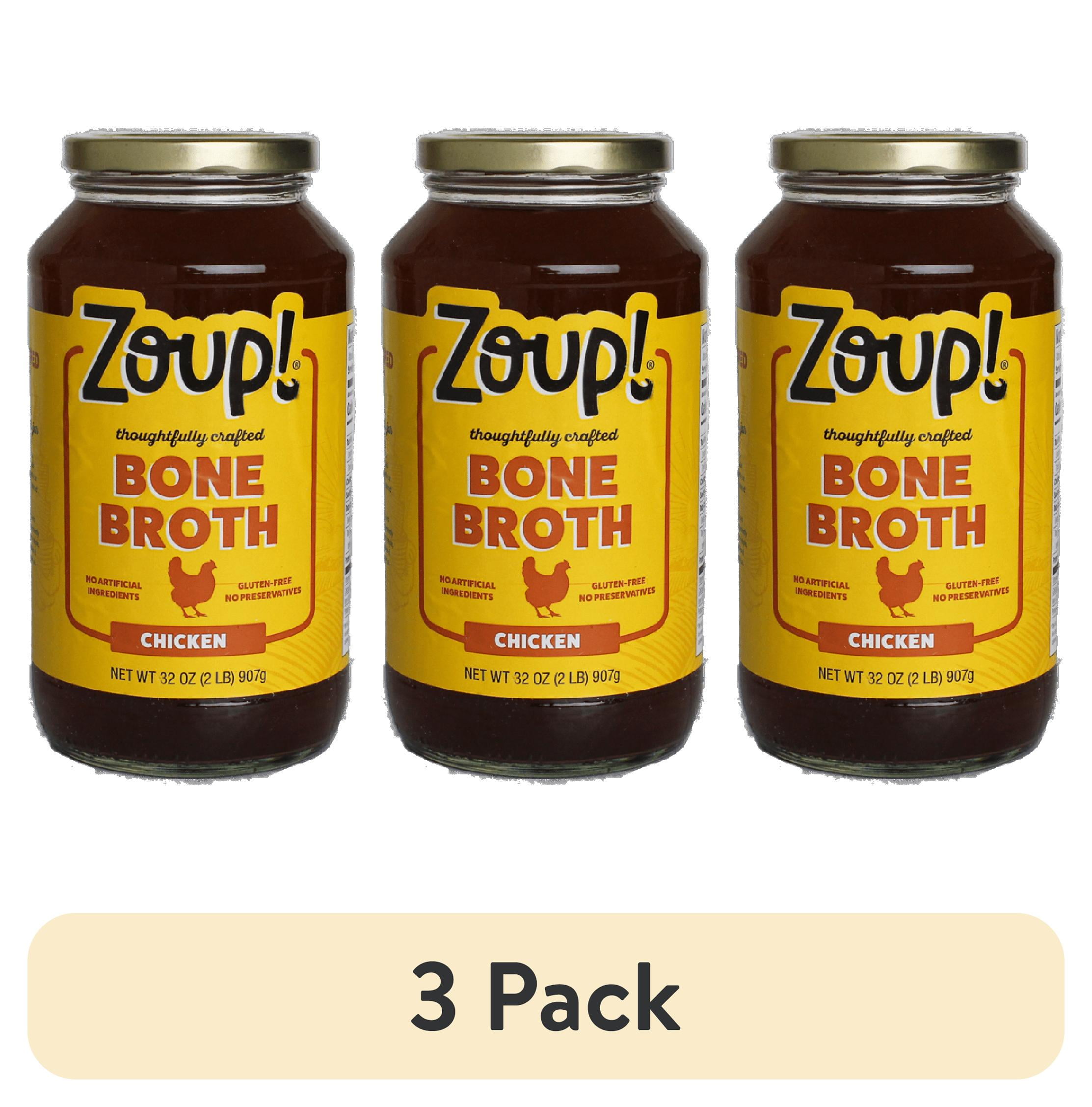 (3 pack) Zoup! Good, Really Good Chicken Bone Broth, Shelf-Stable, 32 oz