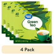 (4 pack) Great Value Green Tea Bags, 2.5 oz, 40 Count