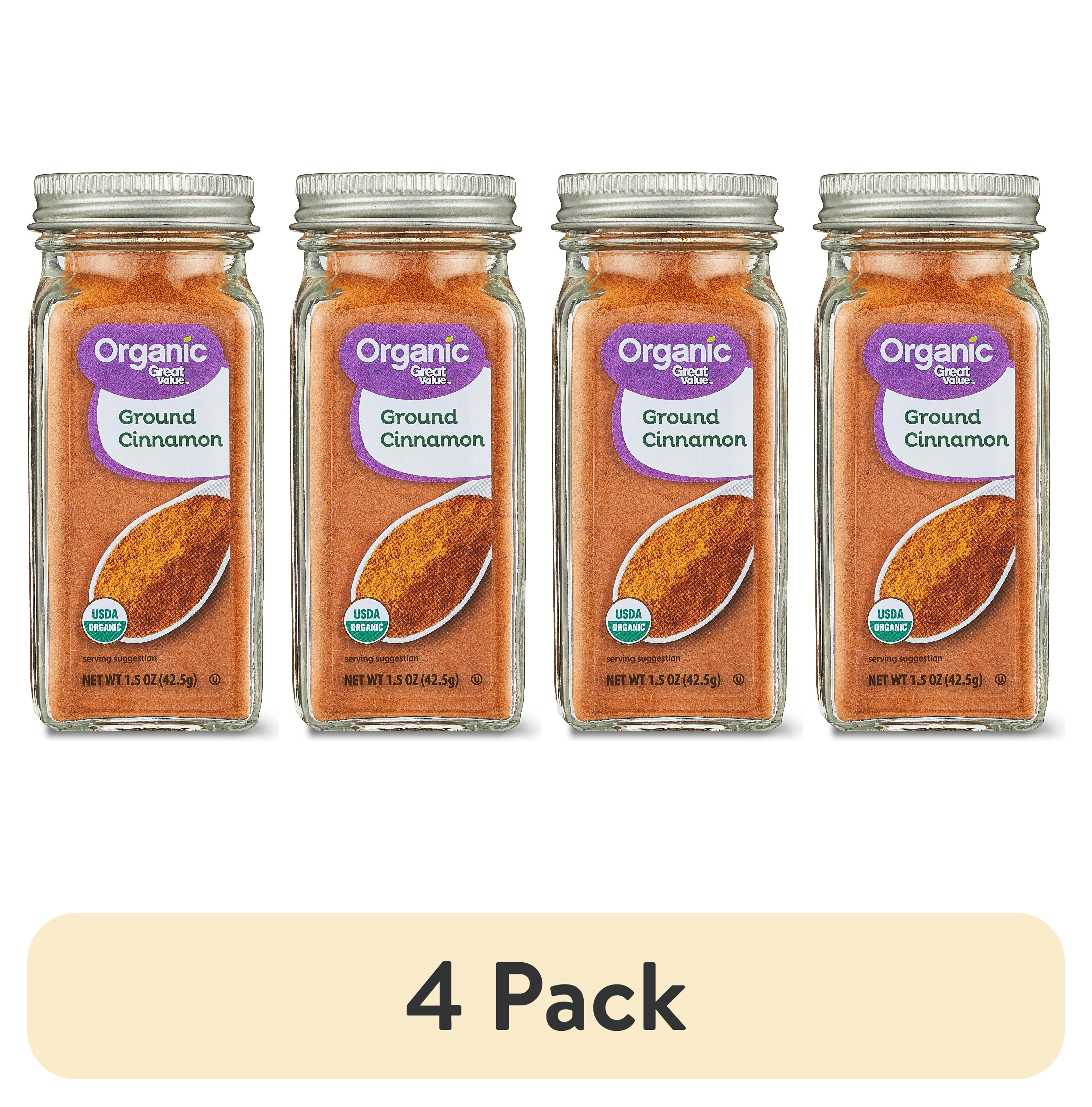 (4 pack) Great Value Organic Ground Cinnamon, 1.5 oz