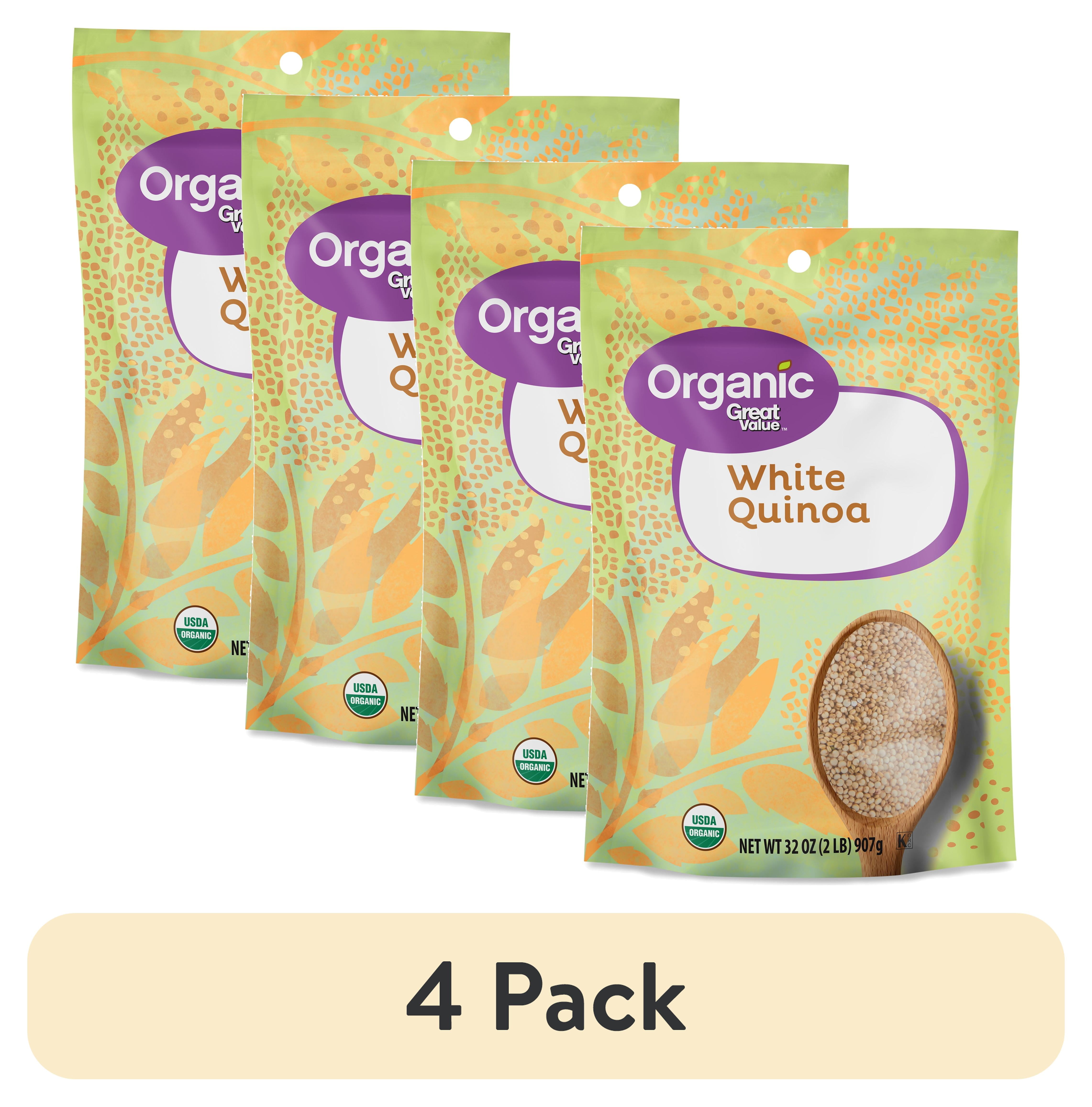 (4 pack) Great Value Organic White Quinoa, 32 oz