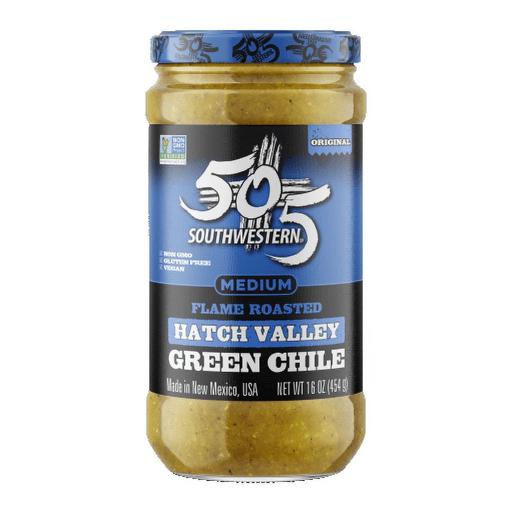 505 Southwestern Flame-Roasted Hatch Green Chiles, 16 oz, Gluten-Free, All-Natural