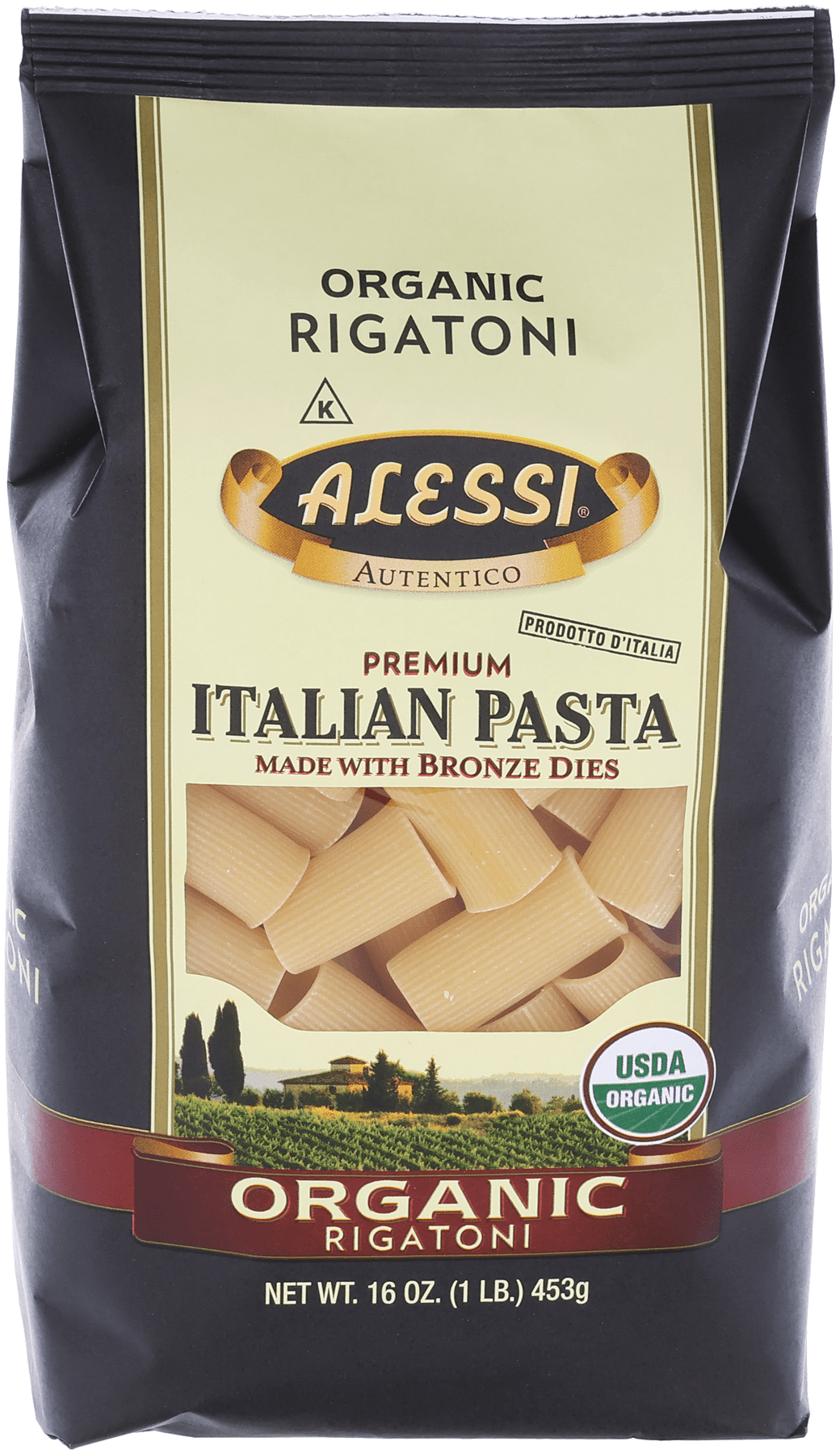Alessi Organic Rigatoni Pasta, 16 oz. Shelf Stable