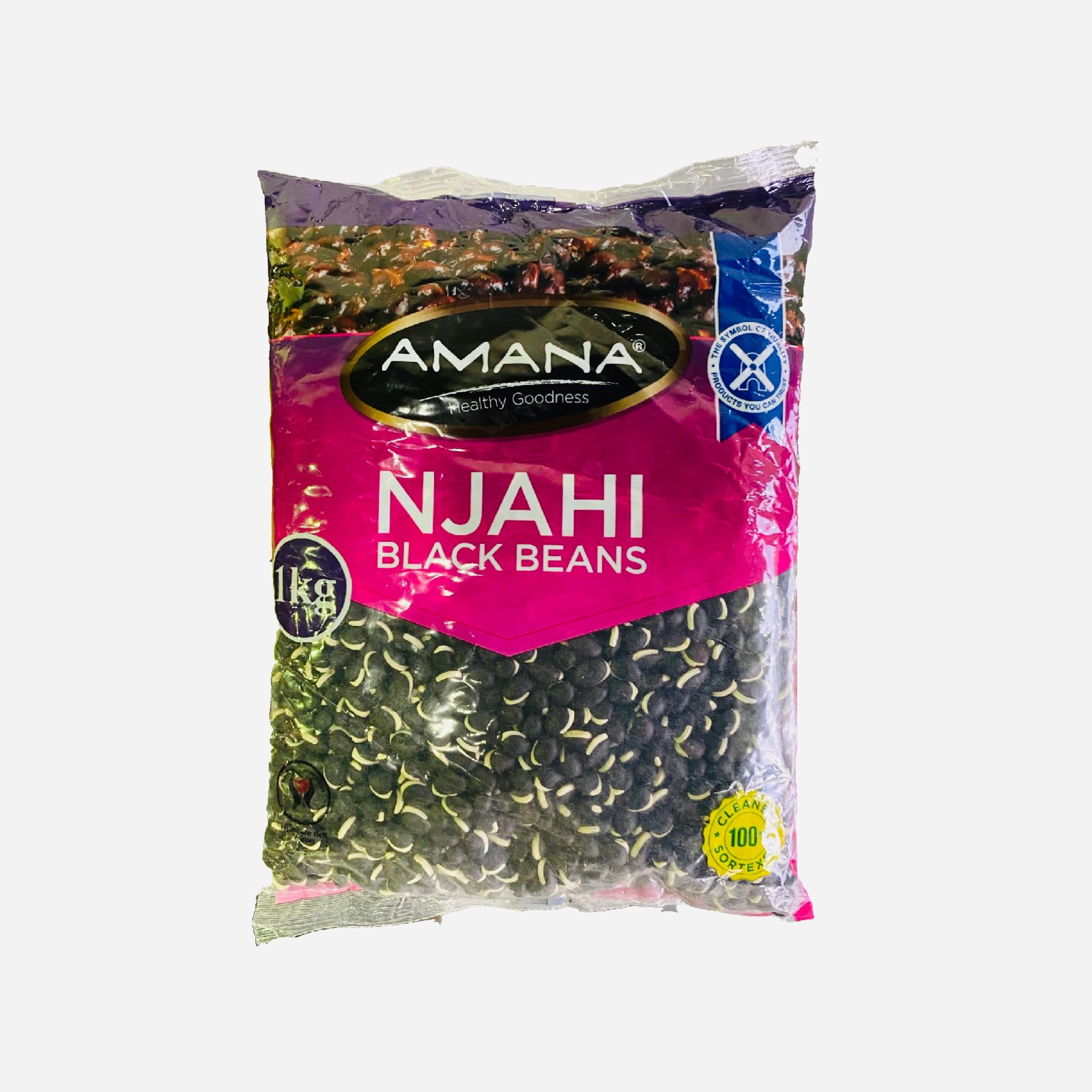 Amana Njahi Black Beans  2.2lb | Premium African Black Beans for Cooking & Traditional