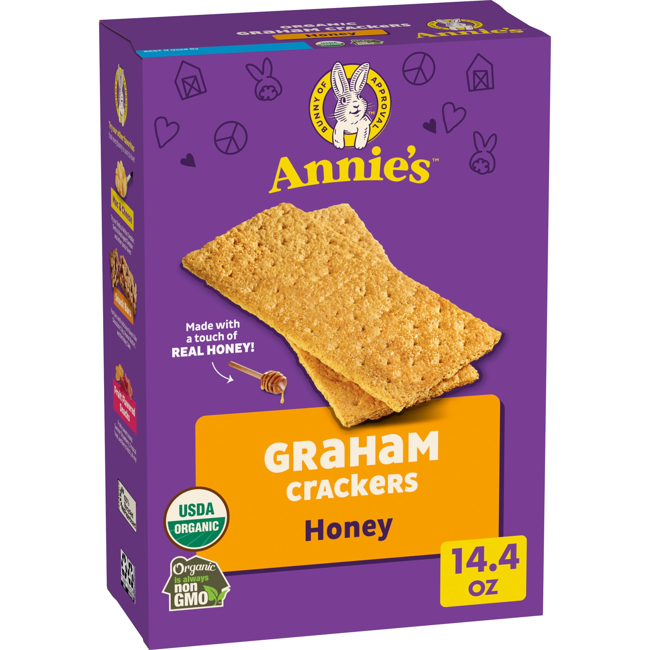 Annie's Organic Honey Graham Crackers, Made With Whole Grain, 14.4 oz