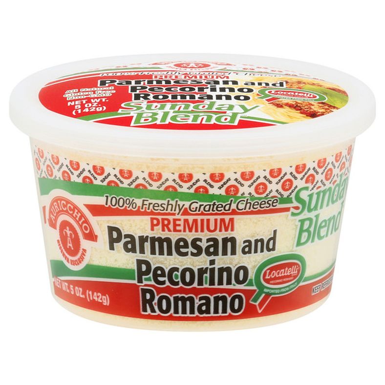 Auricchio Premium Sunday Blend Parmesan and Pecorino Romano Grated Cheese