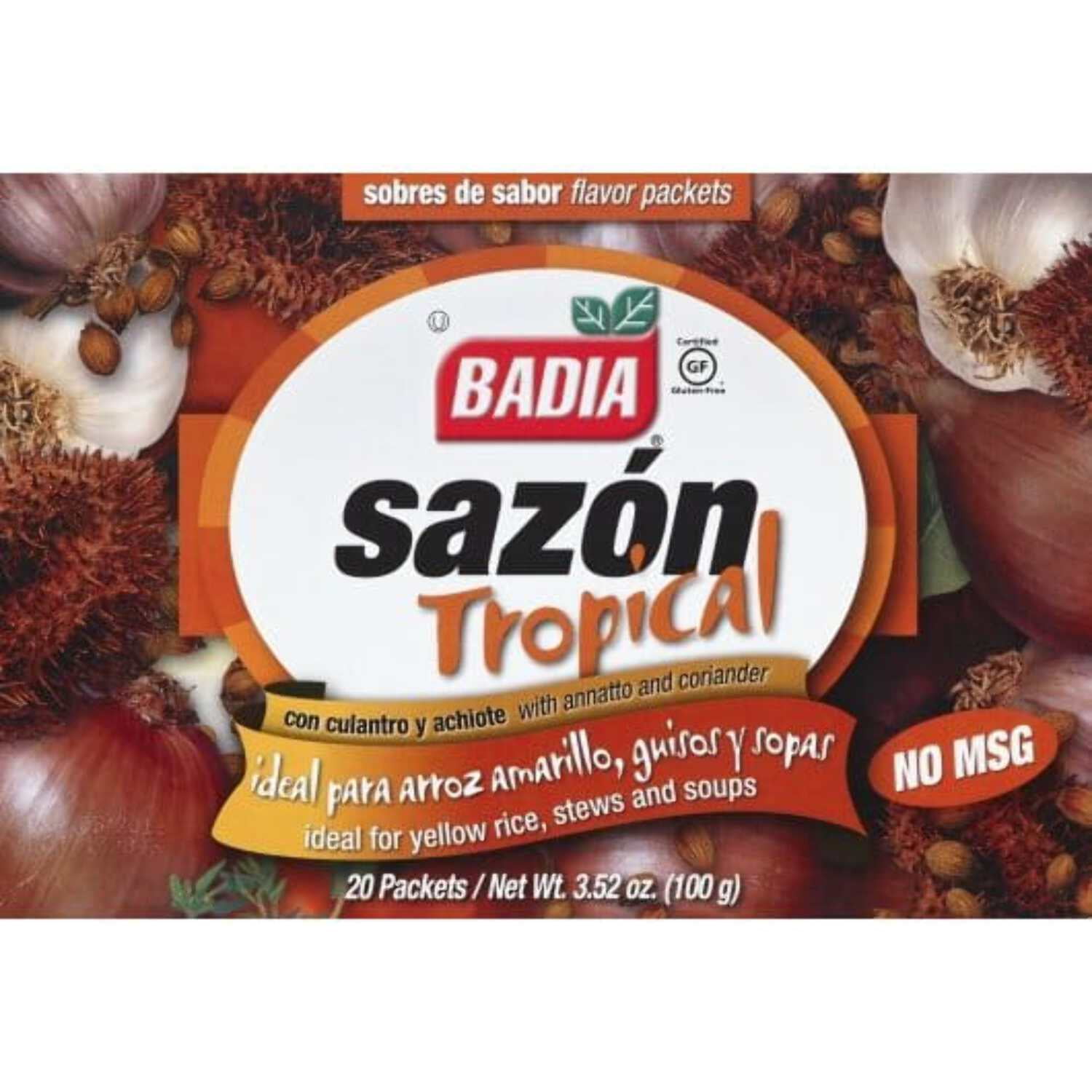 Badia Sazn Tropical with Coriander & Annatto, 3.52 oz