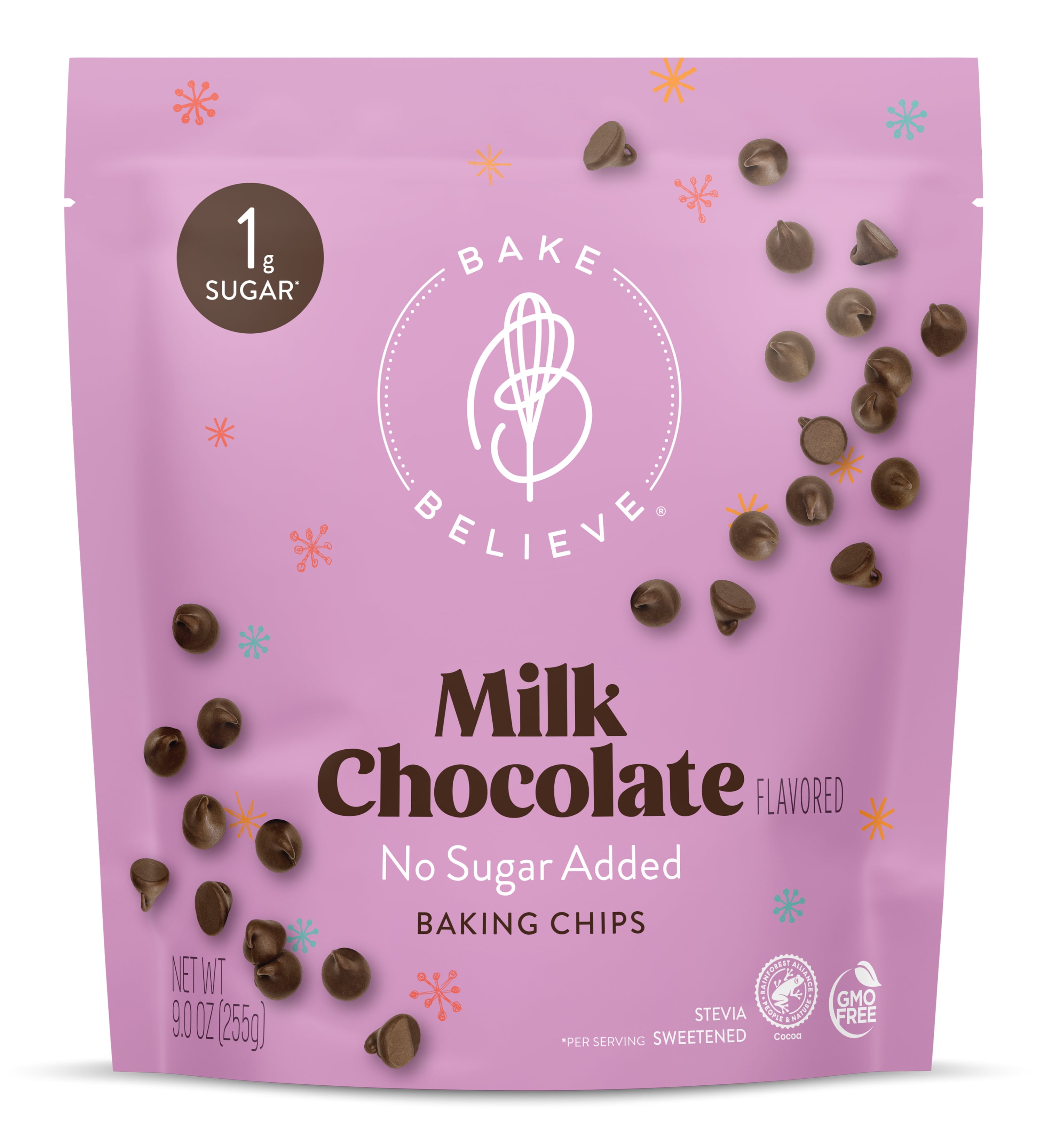 Bake Believe, Keto-Friendly, Milk Baking Chips, 9 oz Bag