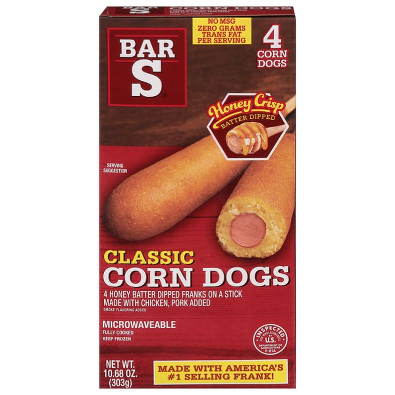 Bar-S Corn Dogs, Honey Crips Batter Dipped, Classic