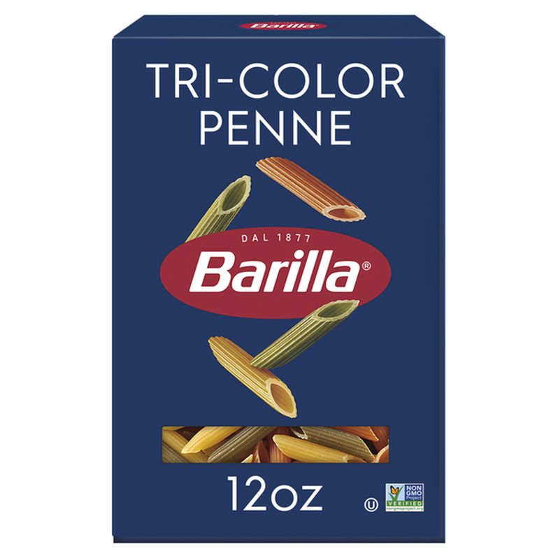 Barilla Tri-Color Penne - Non-GMO Pasta Made with Durum Wheat Semolina & Kosher