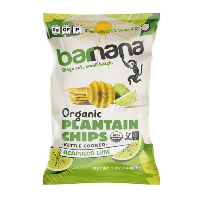 Barnana Organic Plantain Chips, Acapulco Lime, Kettle Cooked