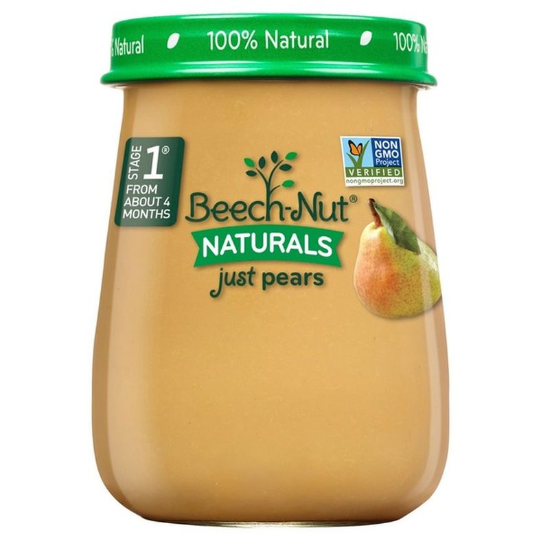 Beech-Nut Naturals Stage 1 Baby Food, Pear, 4 oz Jar