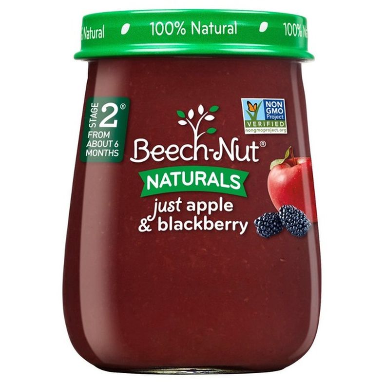 Beech-Nut Naturals Stage 2 Baby Food, Apple & Blackberries, 4 oz Jar