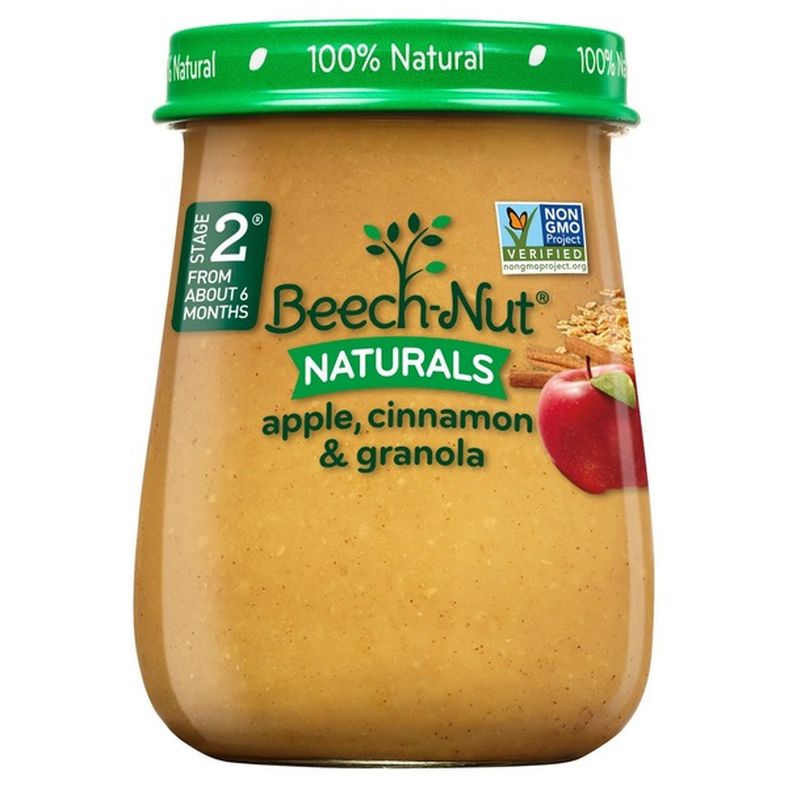 Beech-Nut Naturals Stage 2 Baby Food, Apple & Granola, 4 oz Jar